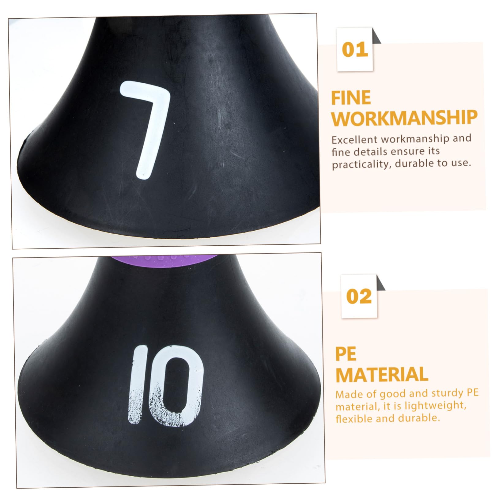 10 Uds Entrenamiento De Conos De Fútbol Fútbol Señal Cono Portátil Conos De Fútbol Entrenamiento De Fútbol Señal Barriles Equipo De Entrenamiento De Fútbol Formación De Conos De