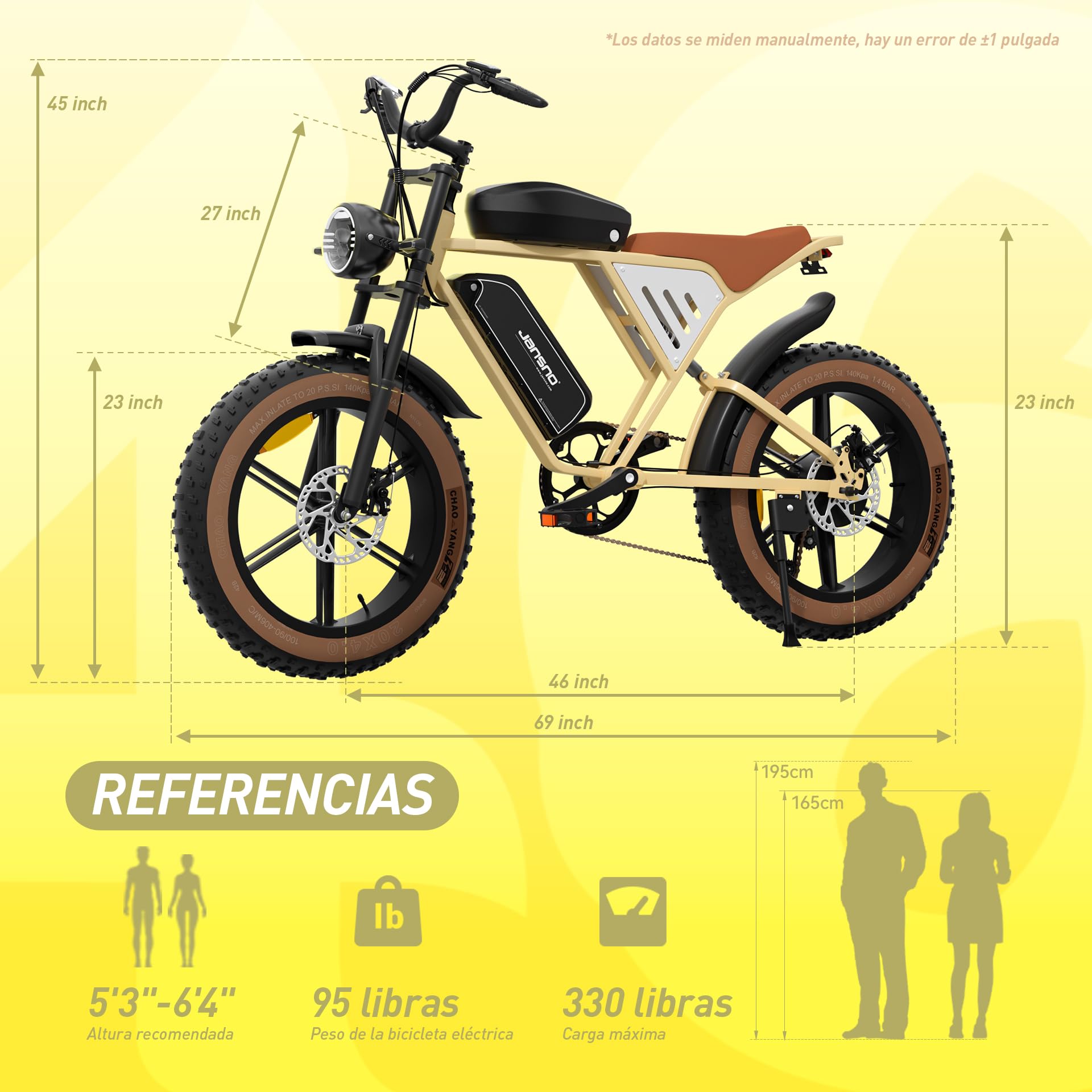 JANSNO X70 Bicicleta Eléctrica para Adultos de Montaña: Motor 90 Nm, Autonomía 193 km, Batería Dual 48V 37Ah Mejorada, Llantas 20" x4.0 Todo Terreno, Modos de Conducción Desbloqueables, Certificado CE
