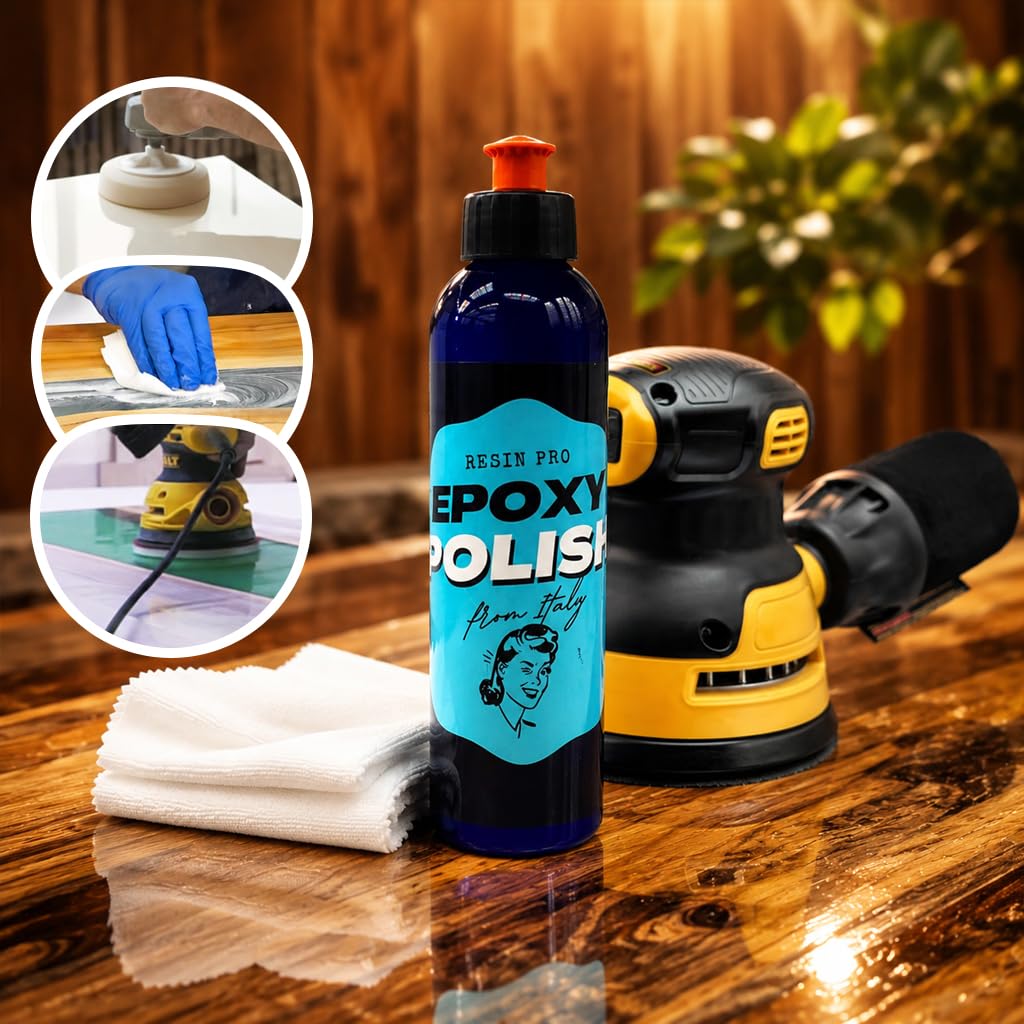 Kit de pulido resina: pasta abrillantadora, discos abrasivos, hojas abrasivas, papeles abrasivos, productos para el pulido específico en el sector plástico y resina.