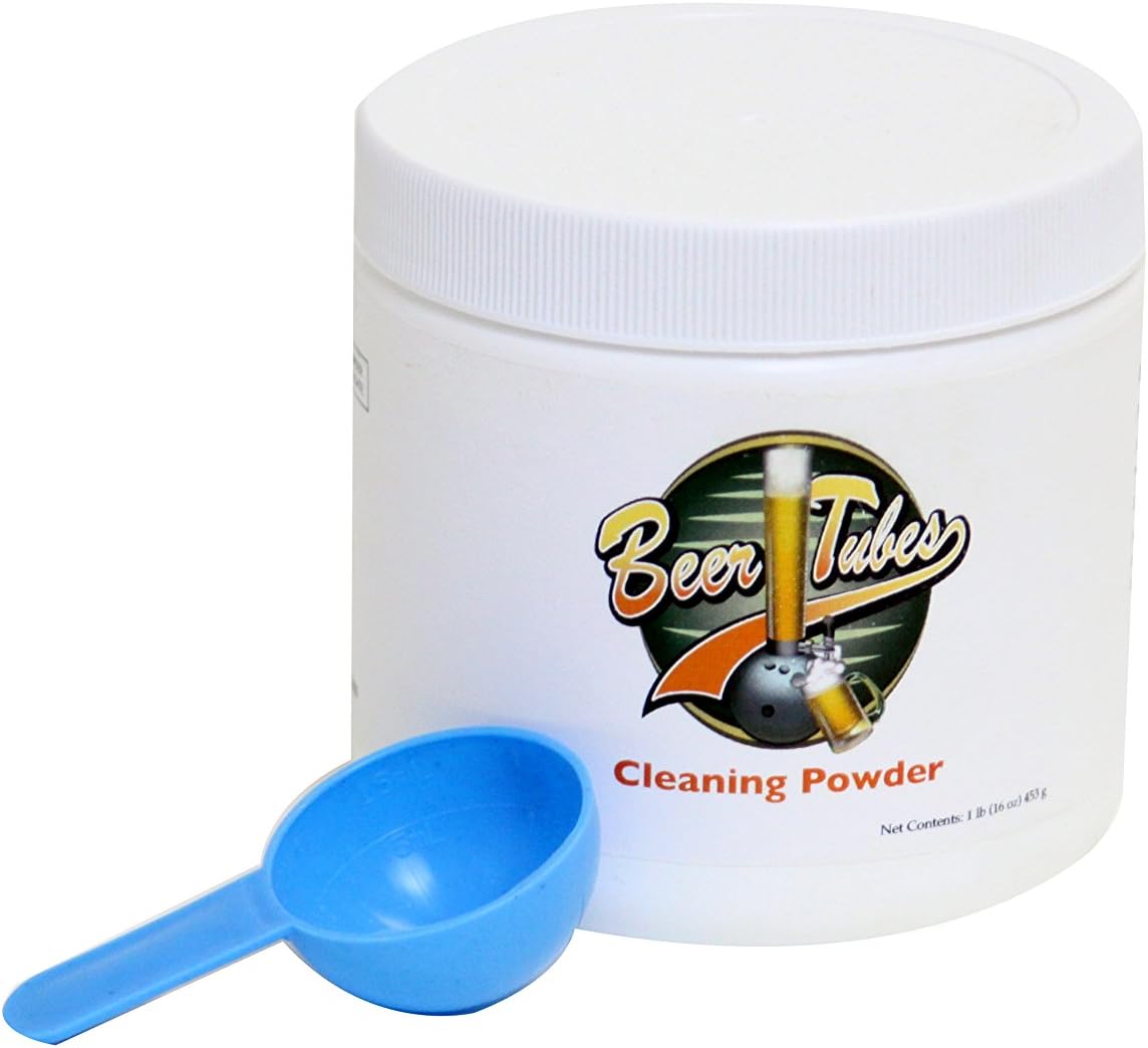 Beer Tubes Tube & Tap Cleaning Powder, 1 lb., White, (CLP1)