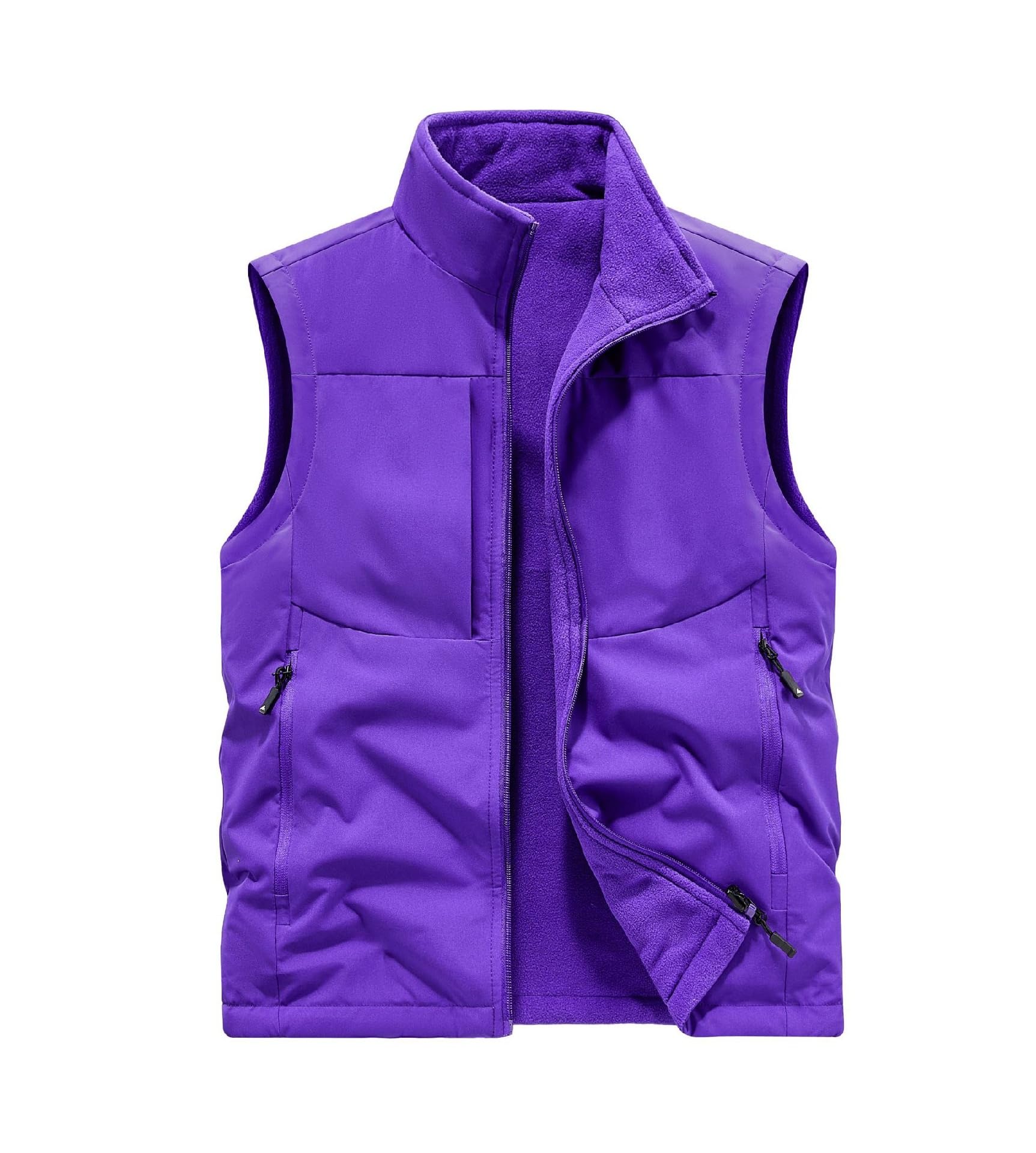 Männer Outdoor Reversible Westen Westen Cargo Westen Ärmellose Jacken | Autunno Inverno, Alta qualità da esterno, Escursionismo, Campeggio, Sport, Antivento, Traspirante,