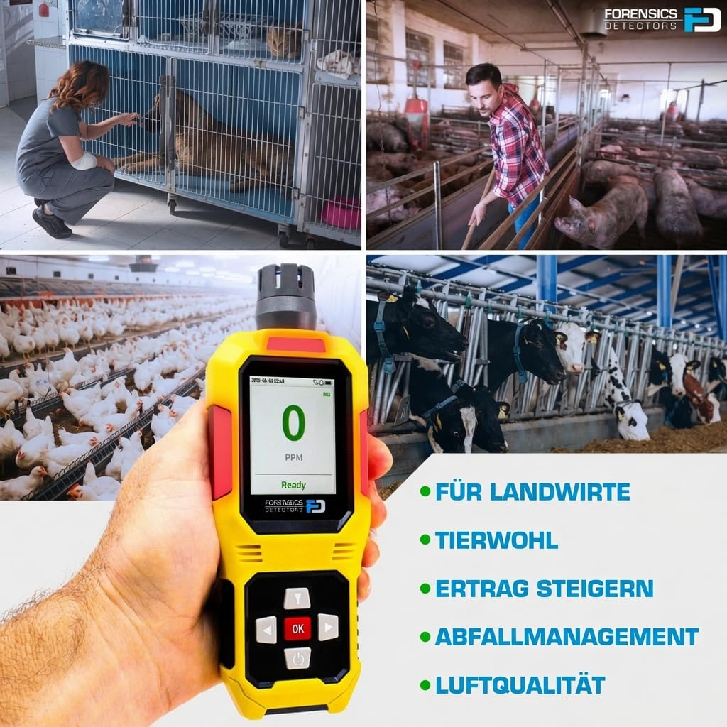 Ammoniakdetektor | Sturztest aus 10 Fuß Bestanden | Grundlegende Ammoniak NH3 Detektor, Meter und Analyzer