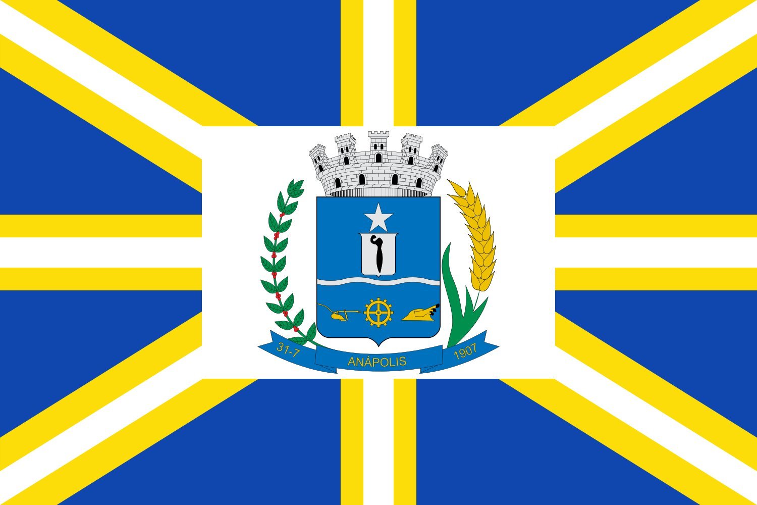 Drapeau Anápolis grand format aux finitions haut de gamme et couleurs haute définition
