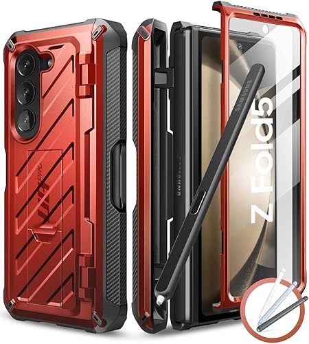 Miniatura 10 de SUPCASE Unicorn Beetle Pro - Funda para Galaxy Z Fold 5 5G (2023), soporte para bolígrafo integrado Funda protectora resistente de cuerpo completo