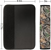 Vista 5 de LedBack Funda para cinturón de seguridad de automóvil con estampado de camuflaje, almohadillas para cinturón de seguridad de hombro, almohadilla