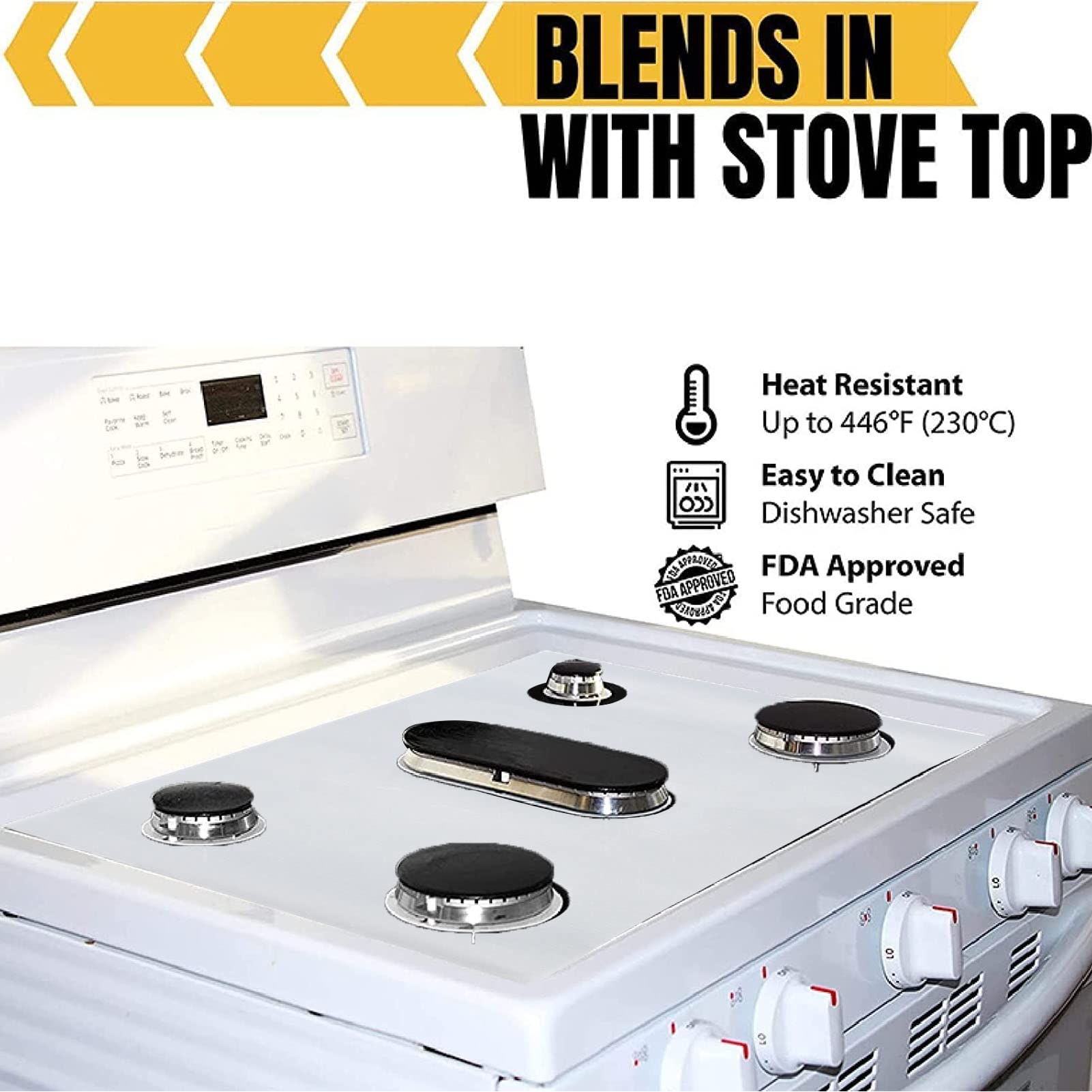 Amazon.com: Stove Guard, 24.4x16.3x0.1in PTFE Reusable Stove Top