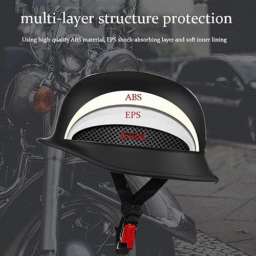 Miniatura 7 de Casco de motocicleta medio con estilo alemán Casco de media carcasa para motocicletas