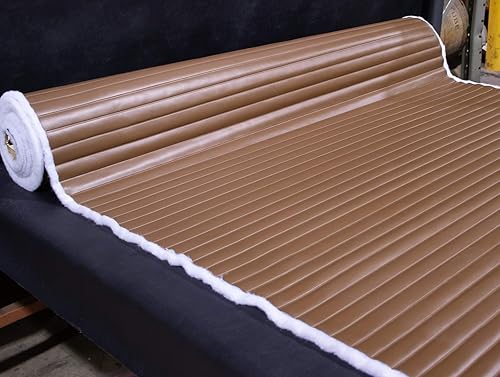 Miniatura 2 de The Yard Boat Auto - Tela plisada para tapicería de vinilo marino, color marrón, 54 pulgadas de ancho