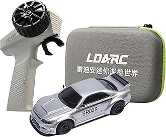RC Cars LDARC 1/64 Mini Sports Car 2.4GHz Remote Control Full Scale RTR Kit with Portable Storage Bag,Model Car Gifts Suitable for Birthdays and Christmas(Silver)