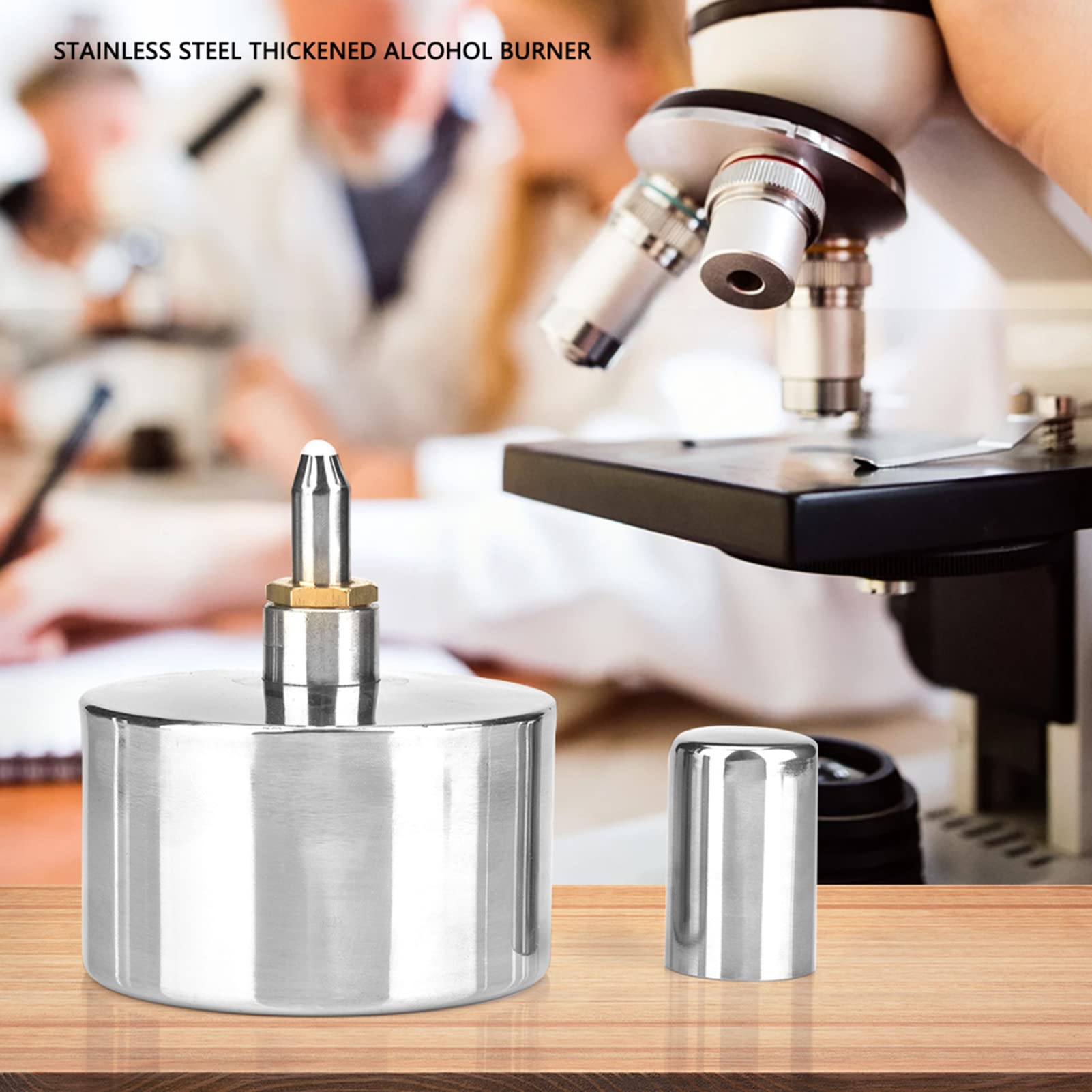 Lampada Ad Alcool in Acciaio Inossidabile, Lampada Ad Alcool da Laboratorio, Bruciatore Ad Alcool per La Sanificazione dell'Aria per Laboratori Chimici