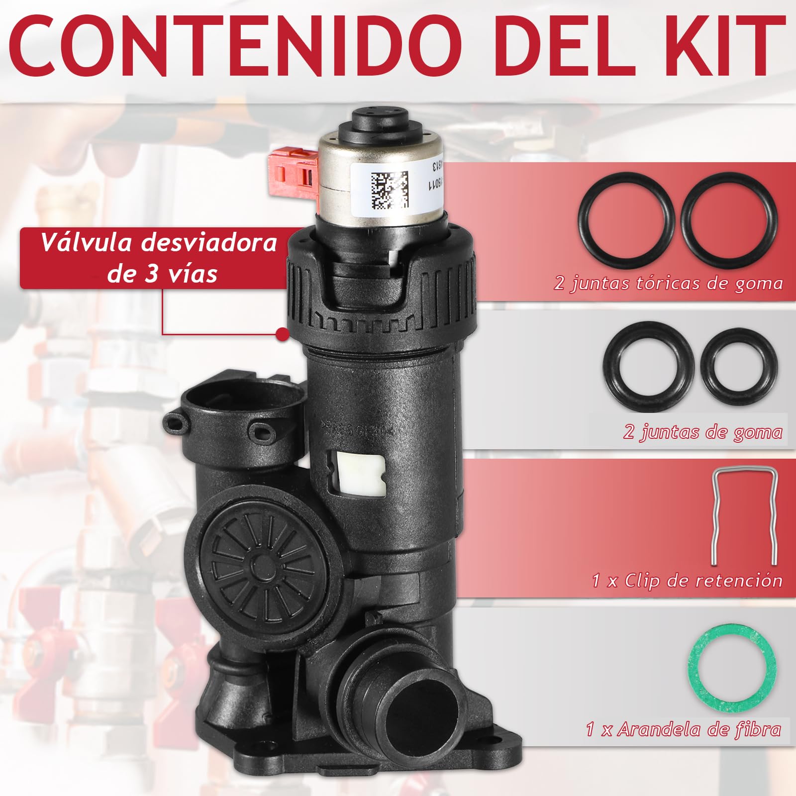 SPARES2GO Kit de válvula desviadora de 3 vías para caldera Vaillant EcoTEC Plus Pro 24 28 30 824 831 837 937 VUI VUW (0020020015)