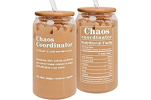Chaos Coordinator Funny Can Glass for Coworkers, Boss, or Manager - Unique...