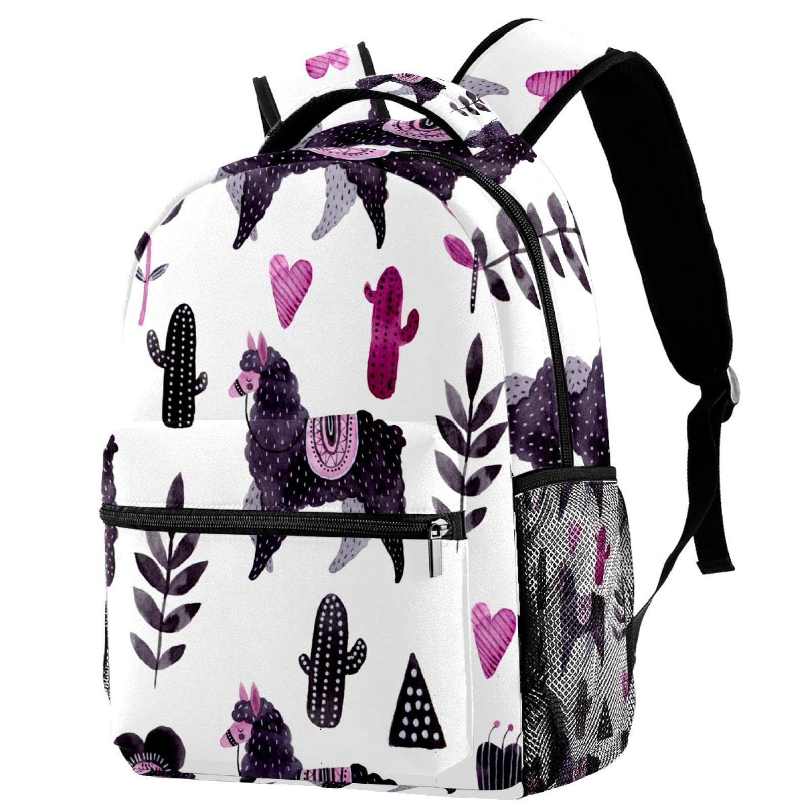 Sac à dos cœurs aquarelle avec porte-bouteille latéral intégré - 7