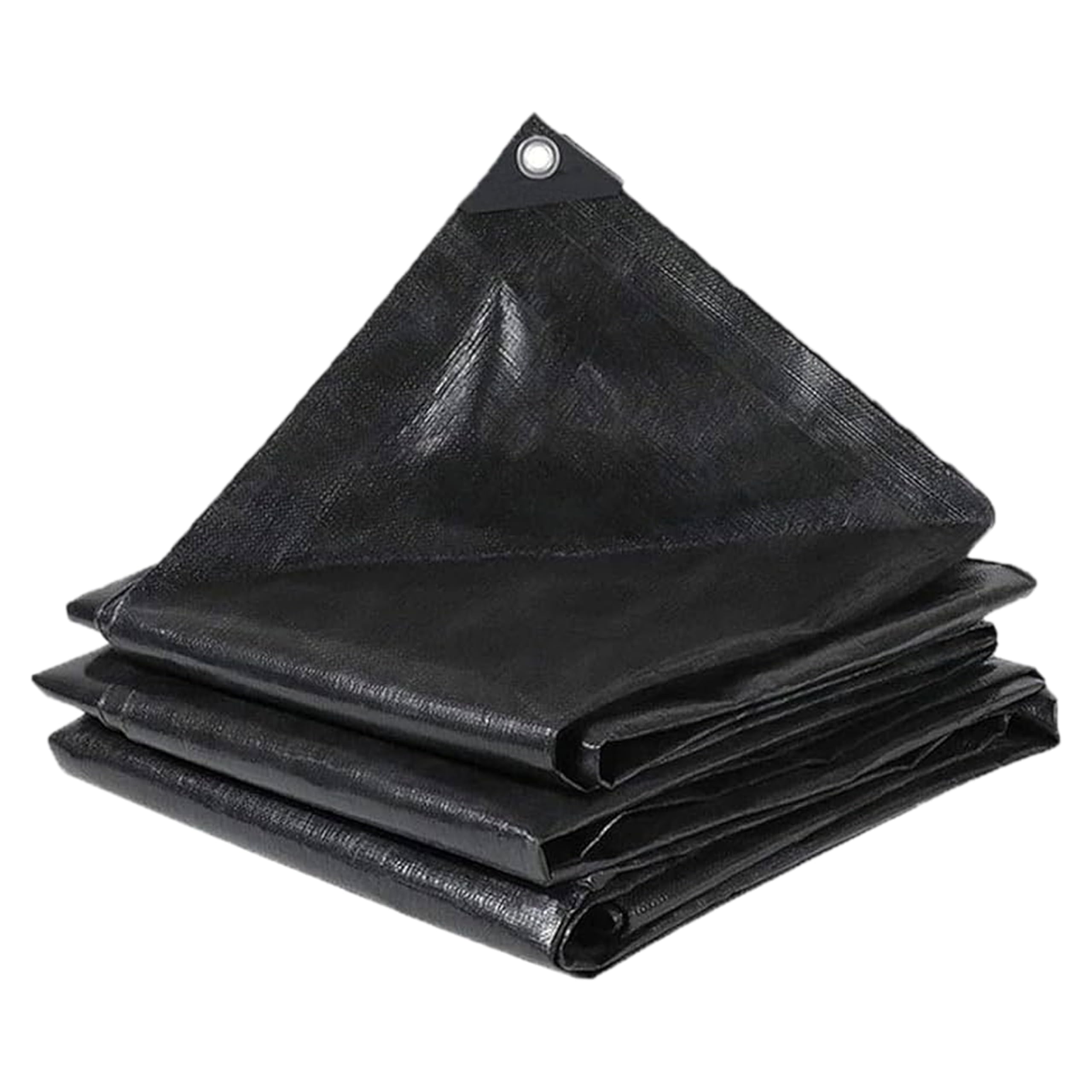 Toughstacks Black 250 GSM Tarpaulin Tirpal Tadpatri Tharpai Thadika Tarp | Waterproof, UV Resistant, Rot/Rip/Tear Proof, Reinforced Eyelets Strong Tarpaulin for Multi-Purpose (15 FT X 18 FT)