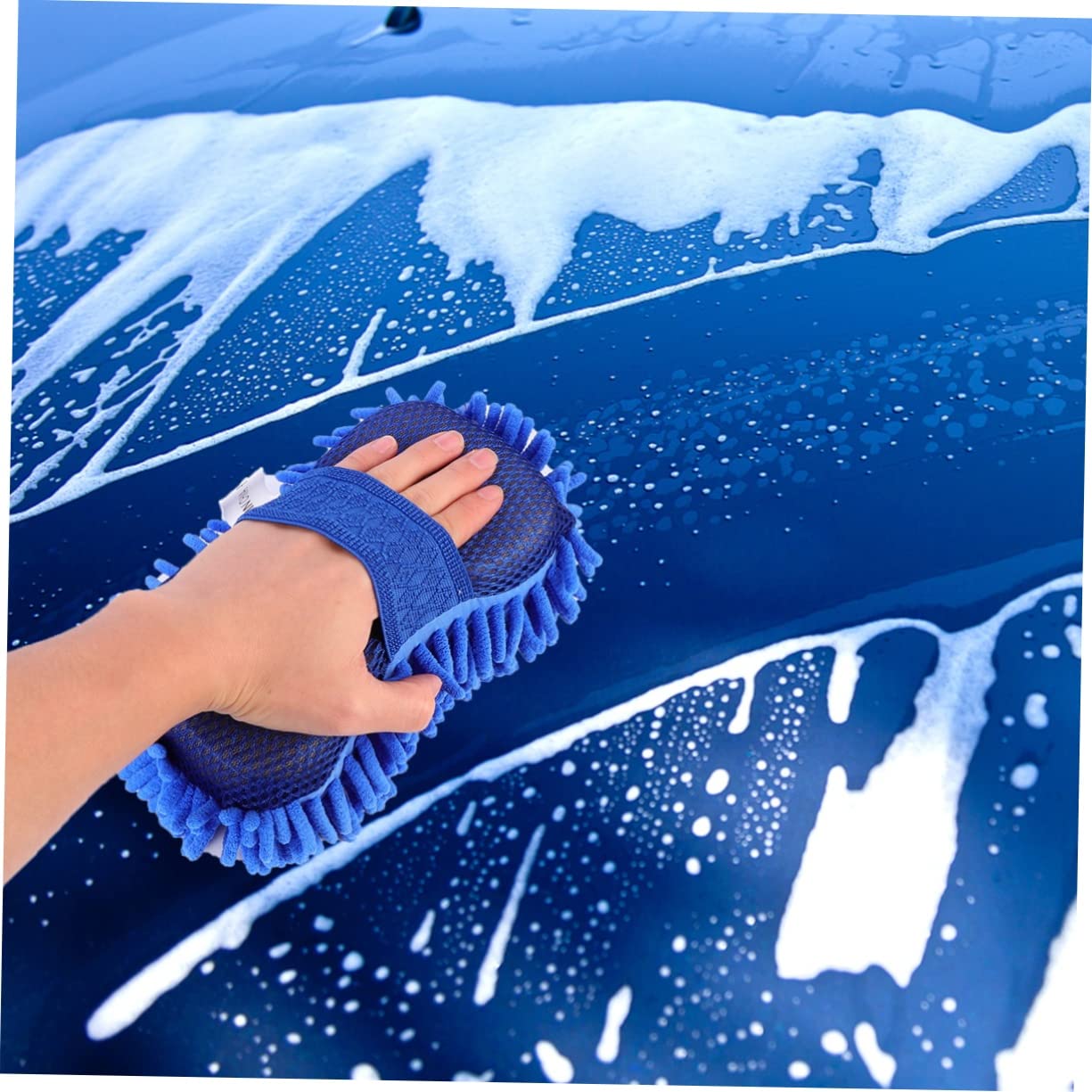ULTECHNOVO 6pezzi Guanti Per Lavaggio Auto Leggeri e Resistenti Strumento Di Pulizia Per Auto Guanti Per Lavaggio Carro Microfibra