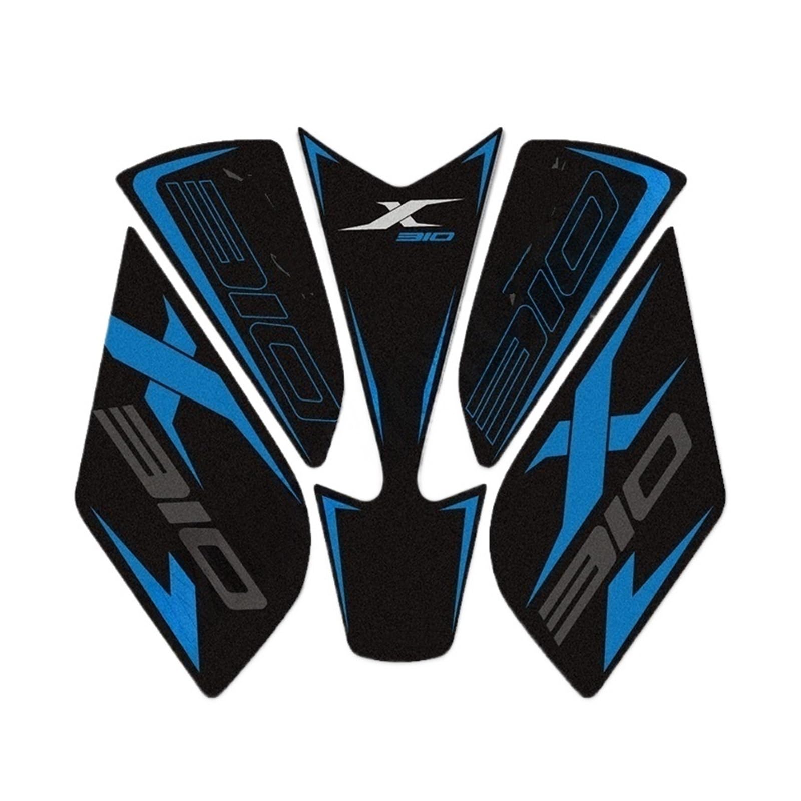 Pljgdvbx Blue Motorcycle Gas Tank Sticker Motorcycle Accessories Fuel Tank Pads Stickers Decal For 310X 310 X Generic Universal General Purpose Replacement Kit