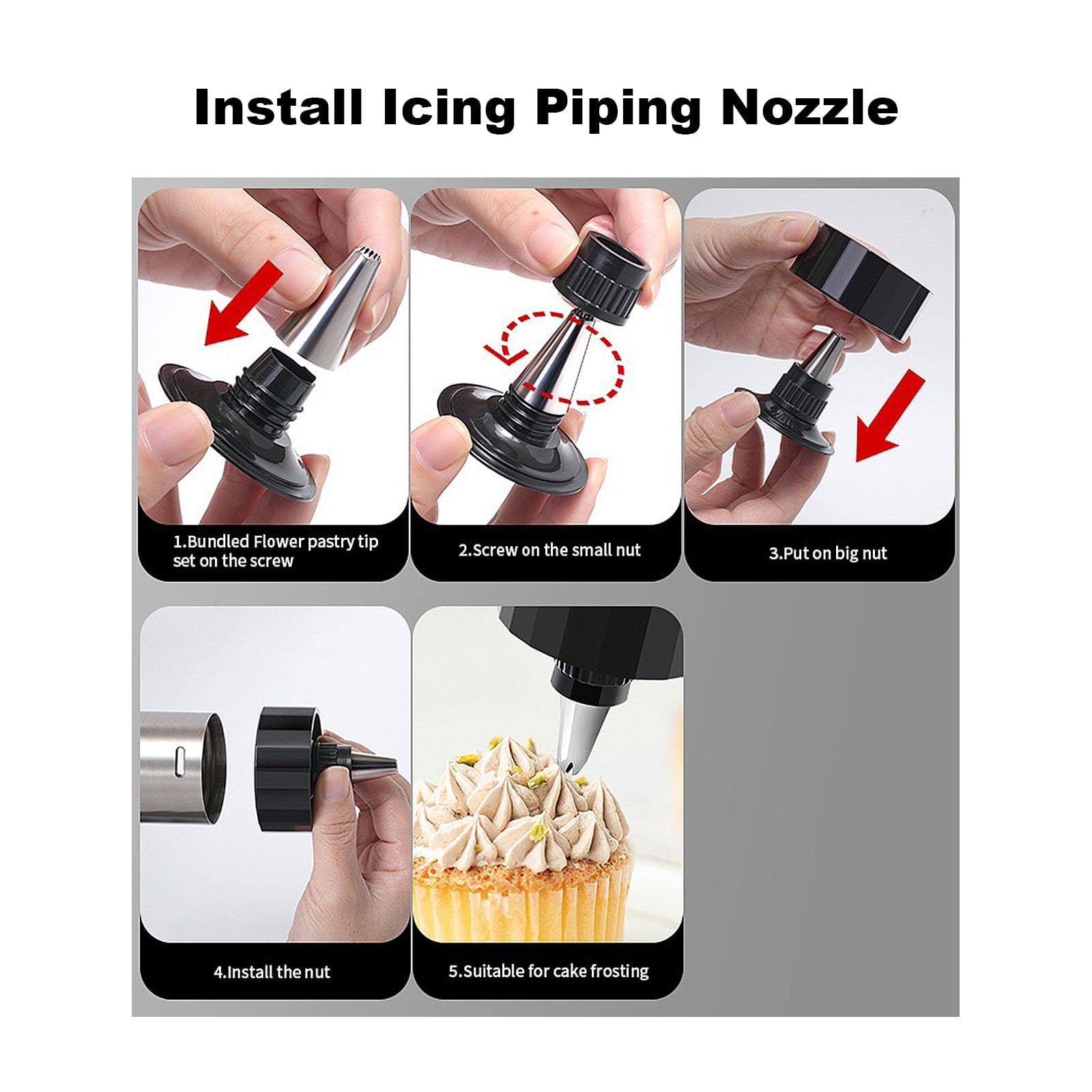 Cookie Press Kits, Pistola per Biscotti in Acciaio Inox con 7 Ugelli E 11 Taglierini, Ritorno Automatico E Impugnatura Ergonomica, Stampo Multiuso per Biscotti DIY Dessert