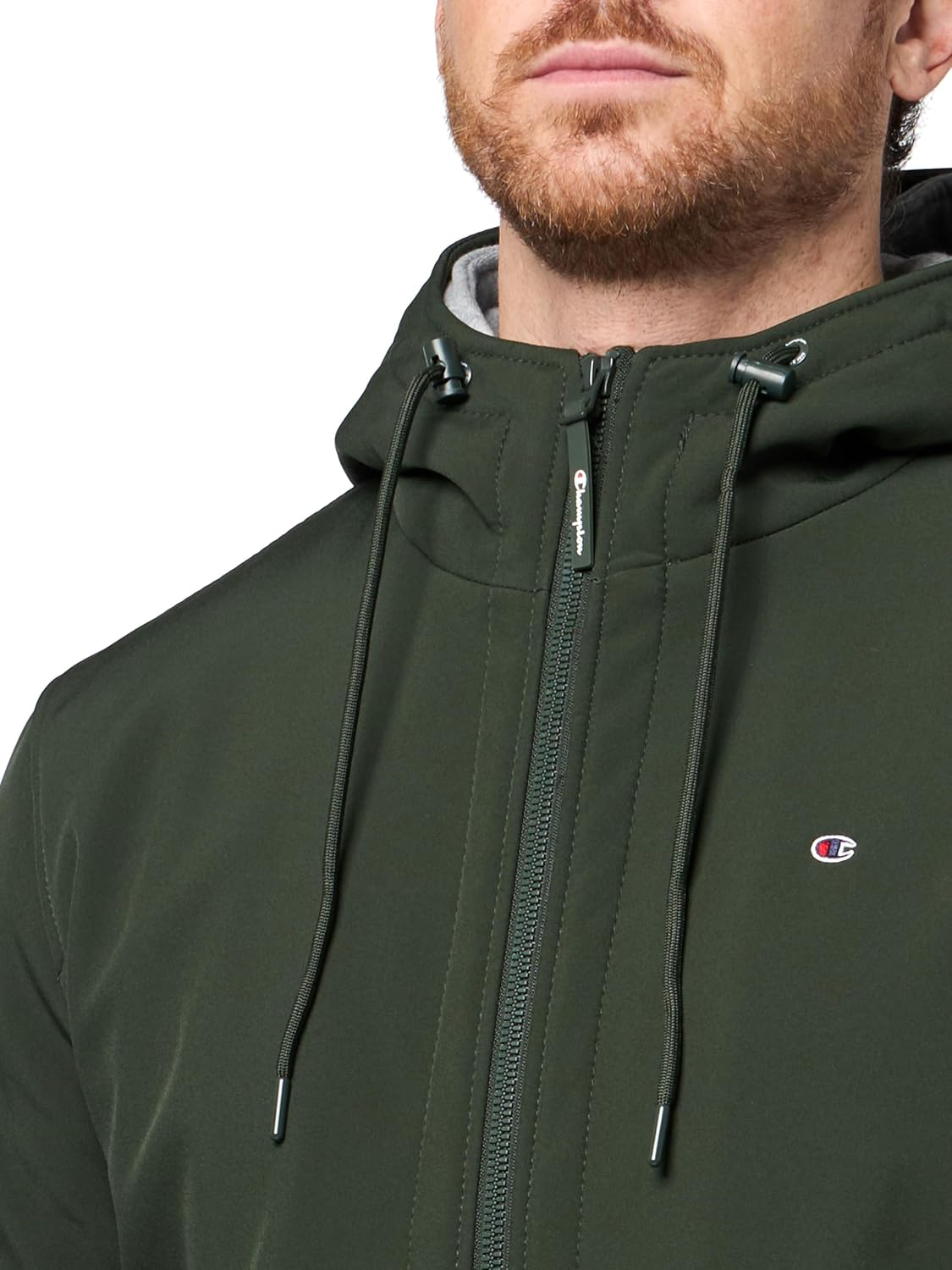 Champion Men's Hooded Softshell Bomber Jacket With Bib - Image 3