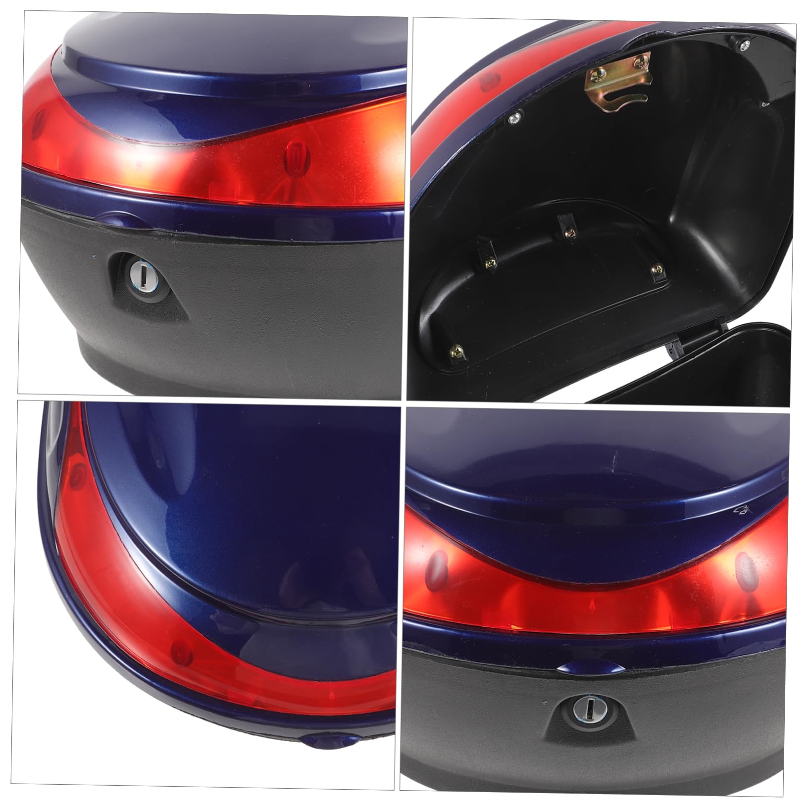 Ciieeo Top Case Bleu Coffre Arrière Scooter Coffre De Rangement Installation Facile Capacité De Stockage
