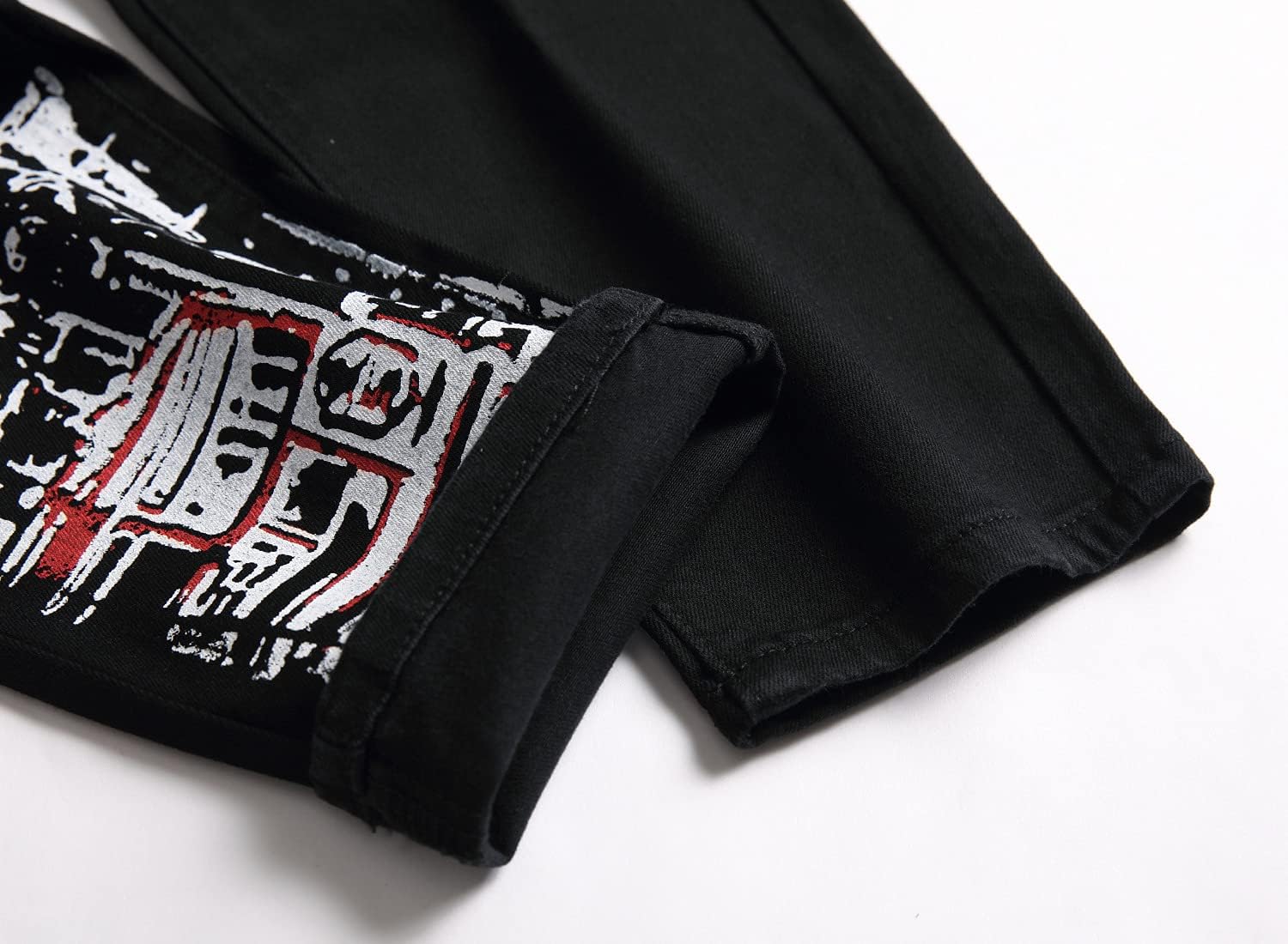 Men's Casual Stylish Straight Slim Fit Jeans Young Hiphop Skinny Denim Pants - Image 6