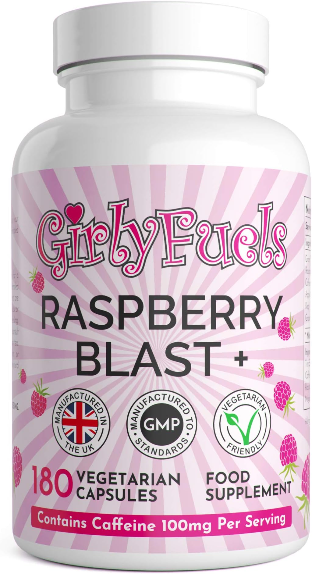 Raspberry Ketone | Natural Weight Loss | 180 Capsules 3 Months Supply | High Quality Supplement for Men & Women | Vegetarian Friendly | UK Manufactured | Well Known Trusted Brand