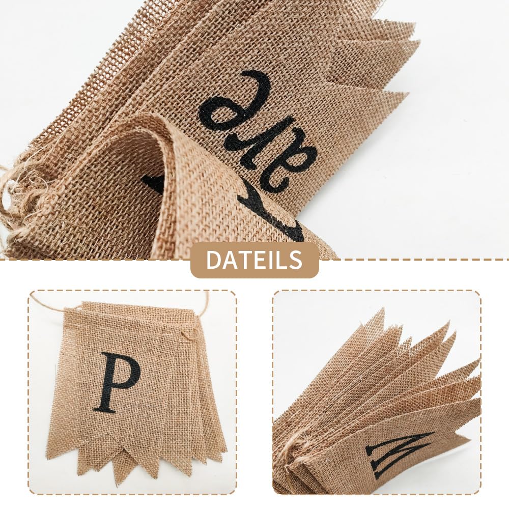 We Are So Proud of You Banner Burlap Graduation Season Graduation Celebration Banner Great for Parties University College or School Ceremonies Background Decoration - Image 3