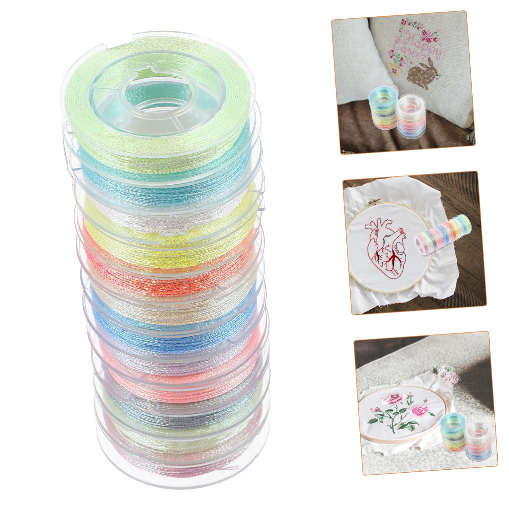 OSALADI Hilo De Bordar Hilo Para Coser Y Bordar Para Manualidades Y Proyectos 12 Rollos*4