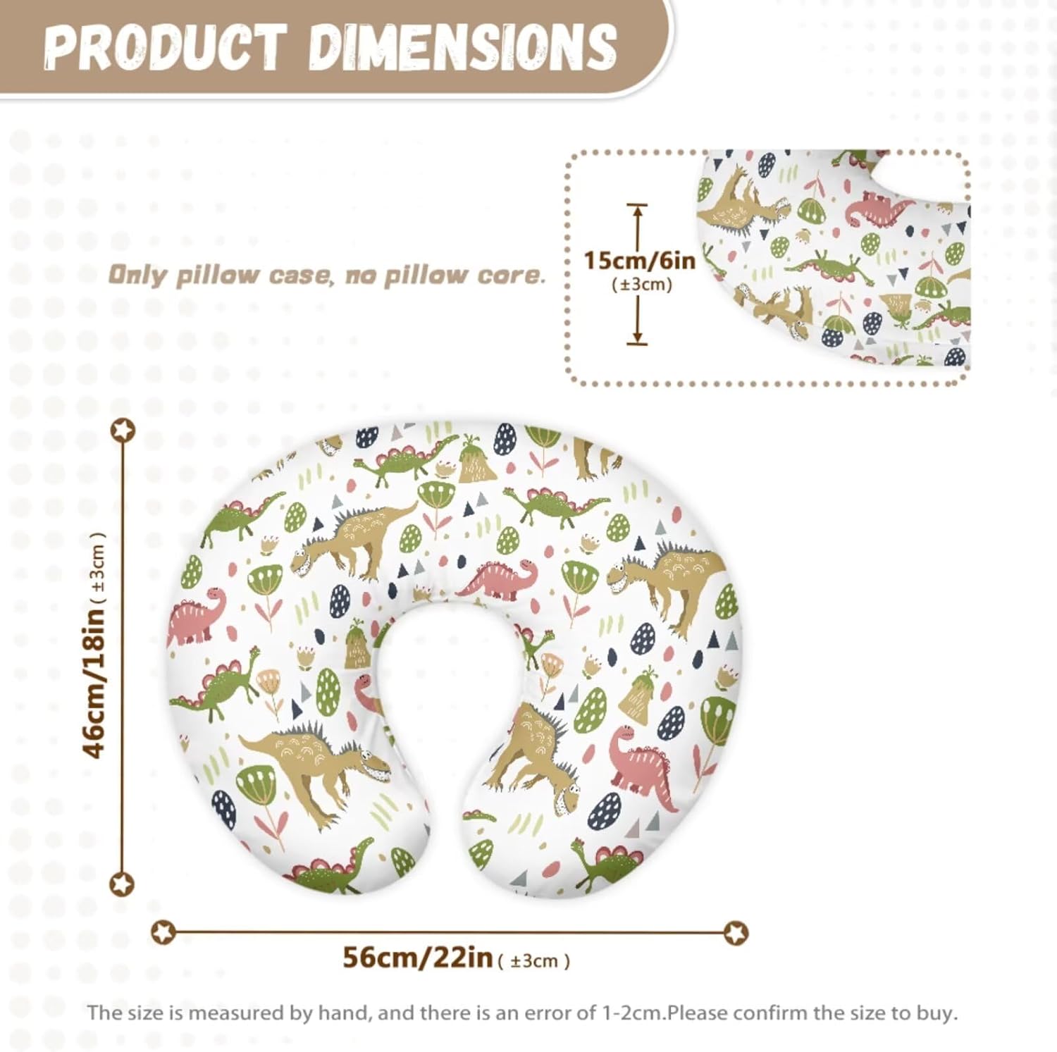 Gentle Dinosaurs Carseat Canopy for Babies Breast Feeding Covers for Women Baby Lounger Pillow U-Shaped Breastfeeding Pillowcase Breastfeeding Essentials