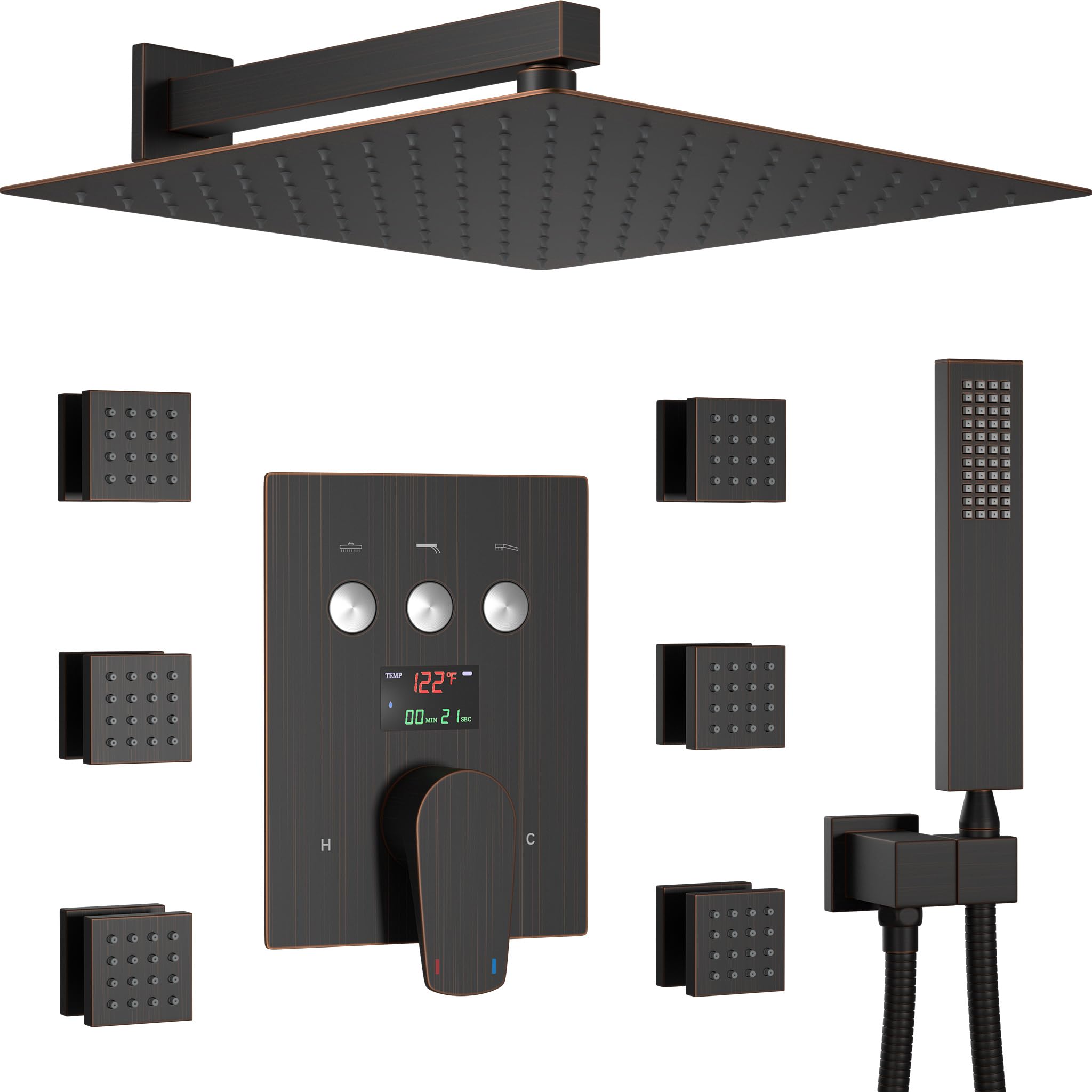 BALUS 120"W Sectional Sofa, Soft Cozy Lounge, Convertible Modular Long