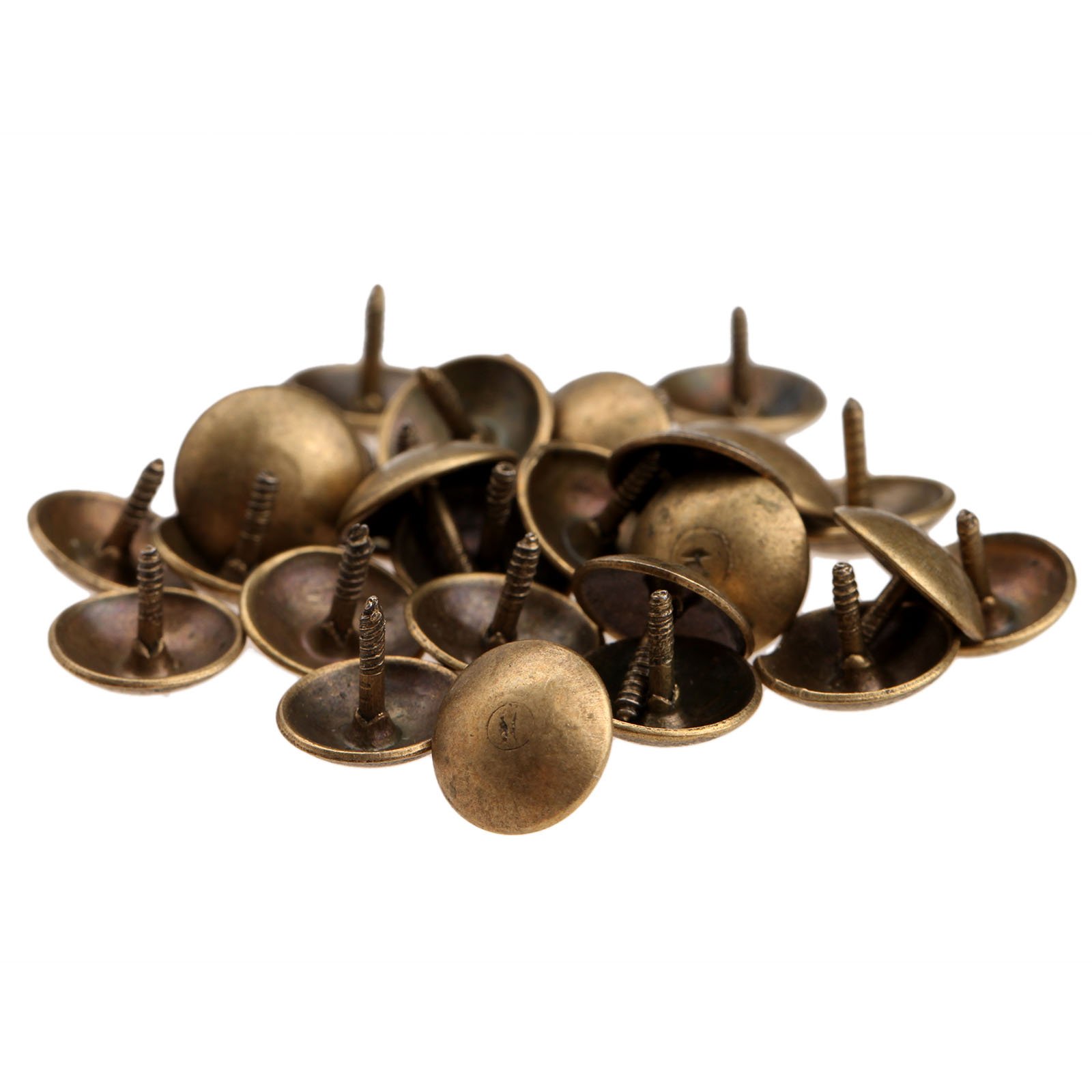 dophee50Pcs 9x6mm/0.35"*0.24" Antique Brass Upholstery Nail Tack Stud Pins for Jewelry Gift Box Sofa Decoration