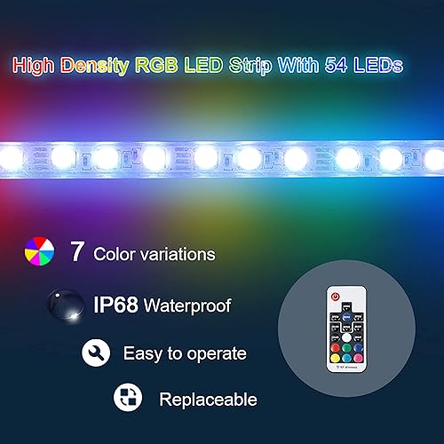 Miniatura 10 de PONDO - Fuente de piscina iluminada de 24 pulgadas con LED 7 colores cambiantes y control remoto, cascada acrílica para descenso transparente jardín