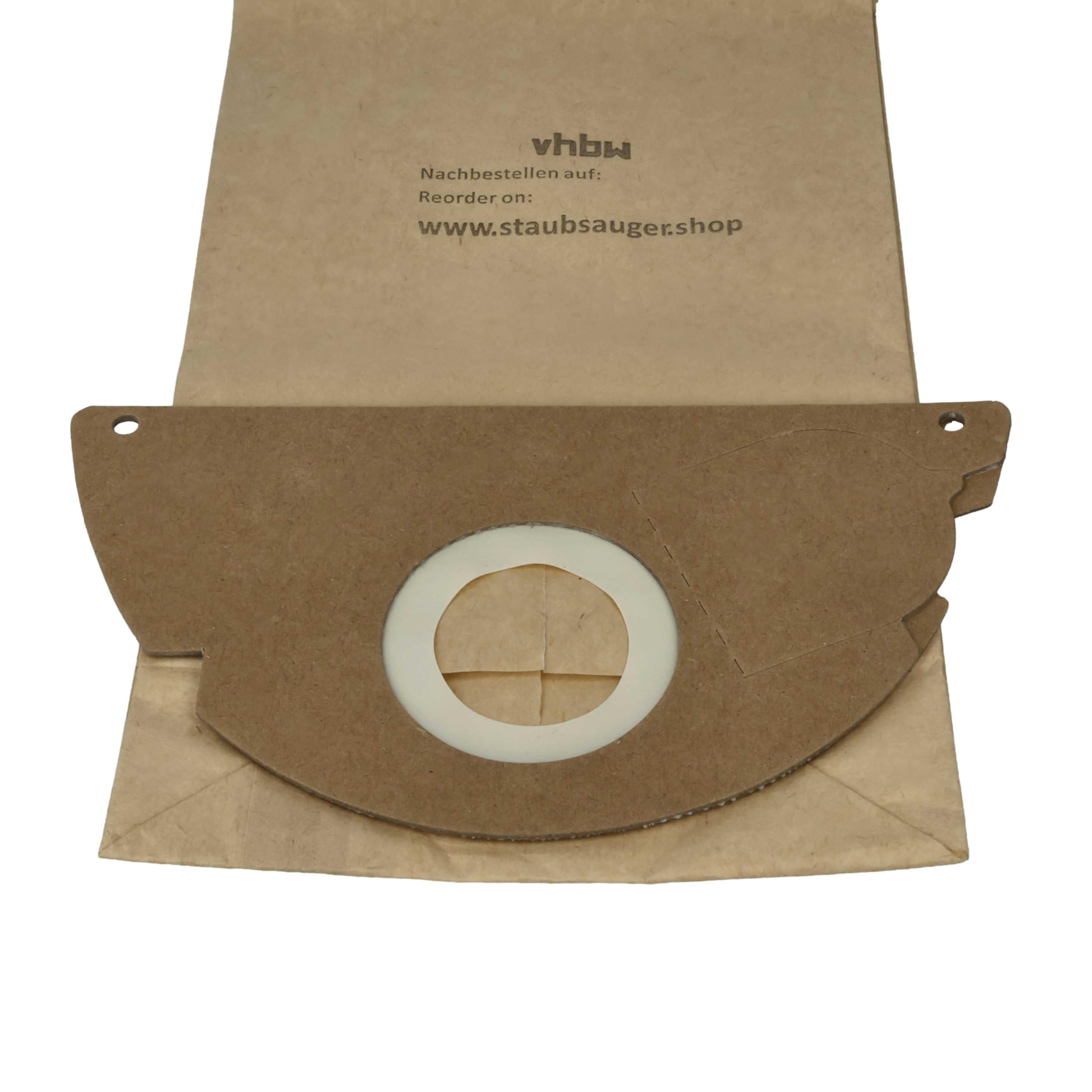 vhbw 10x sacs compatible avec Kärcher 2101 | 2101 / TE, 2105, 2111, 2301, 4000 Plus / TE, A 2101, A 2111 aspirateur - papier, marron