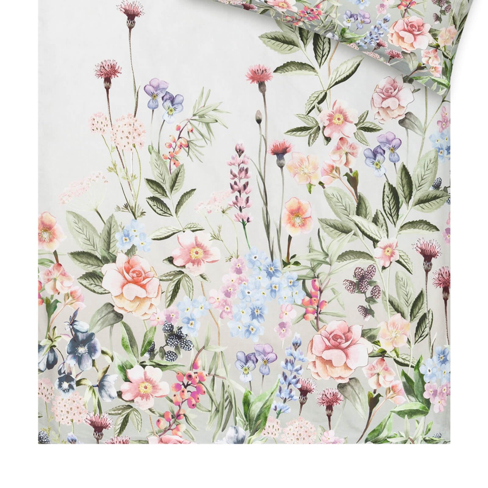 Estella Bettwäsche Nancy Mako-Satin grün Größe 135x200 cm (80x80 cm)