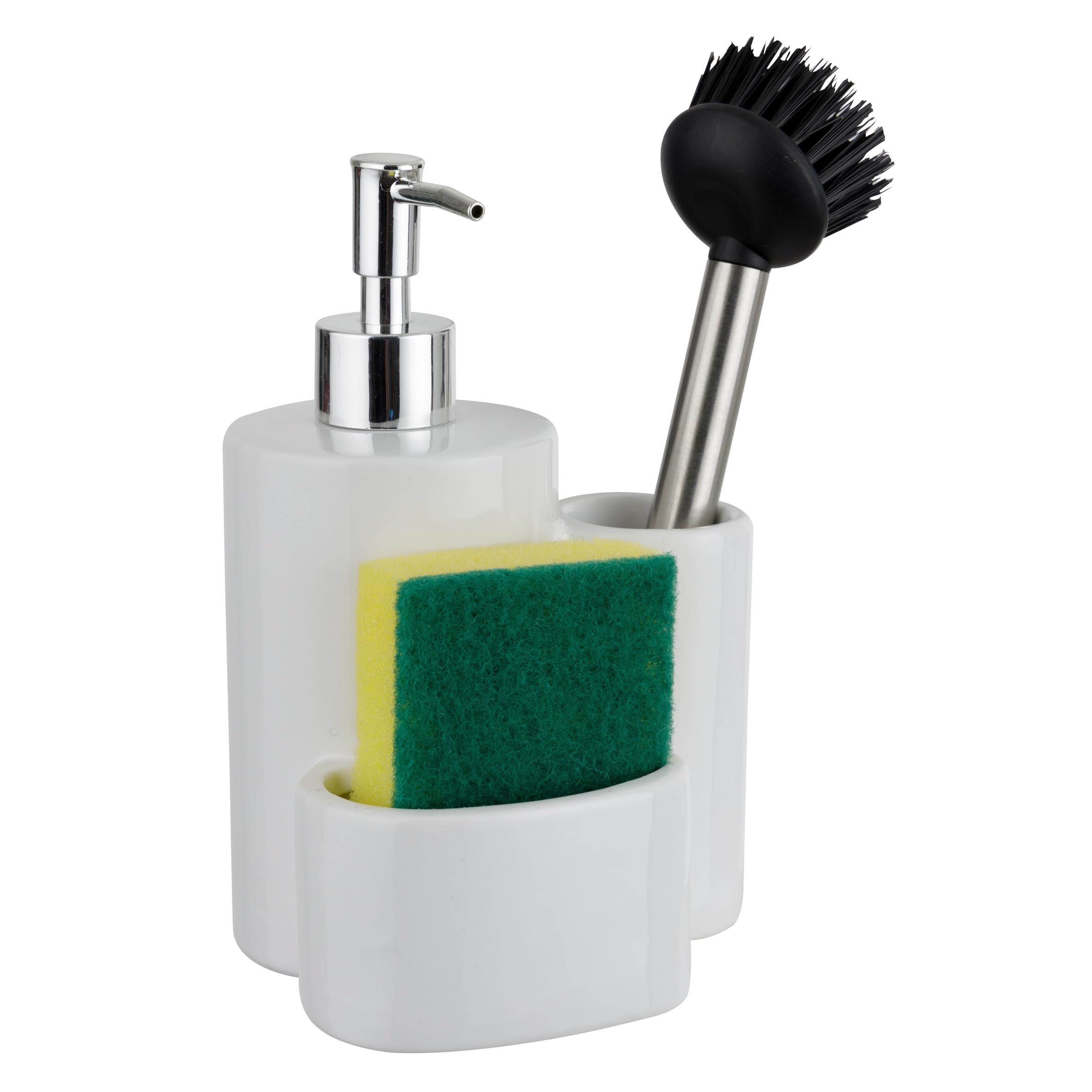 Contenitore per lavello da cucina, organizer per spugne in acciaio inox