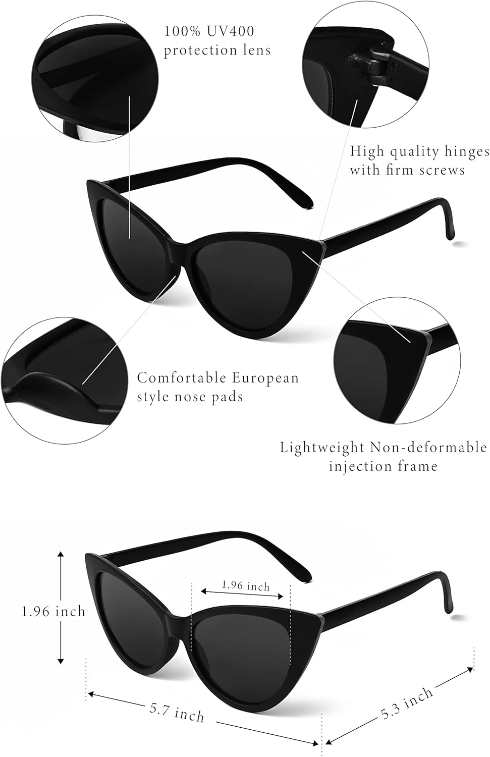 Zivyes Audrey Hepburn Costume Breakfast at Tiffany's Decorations 1920s Accessories Vintage Sunglasses Comb Necklace Earrings