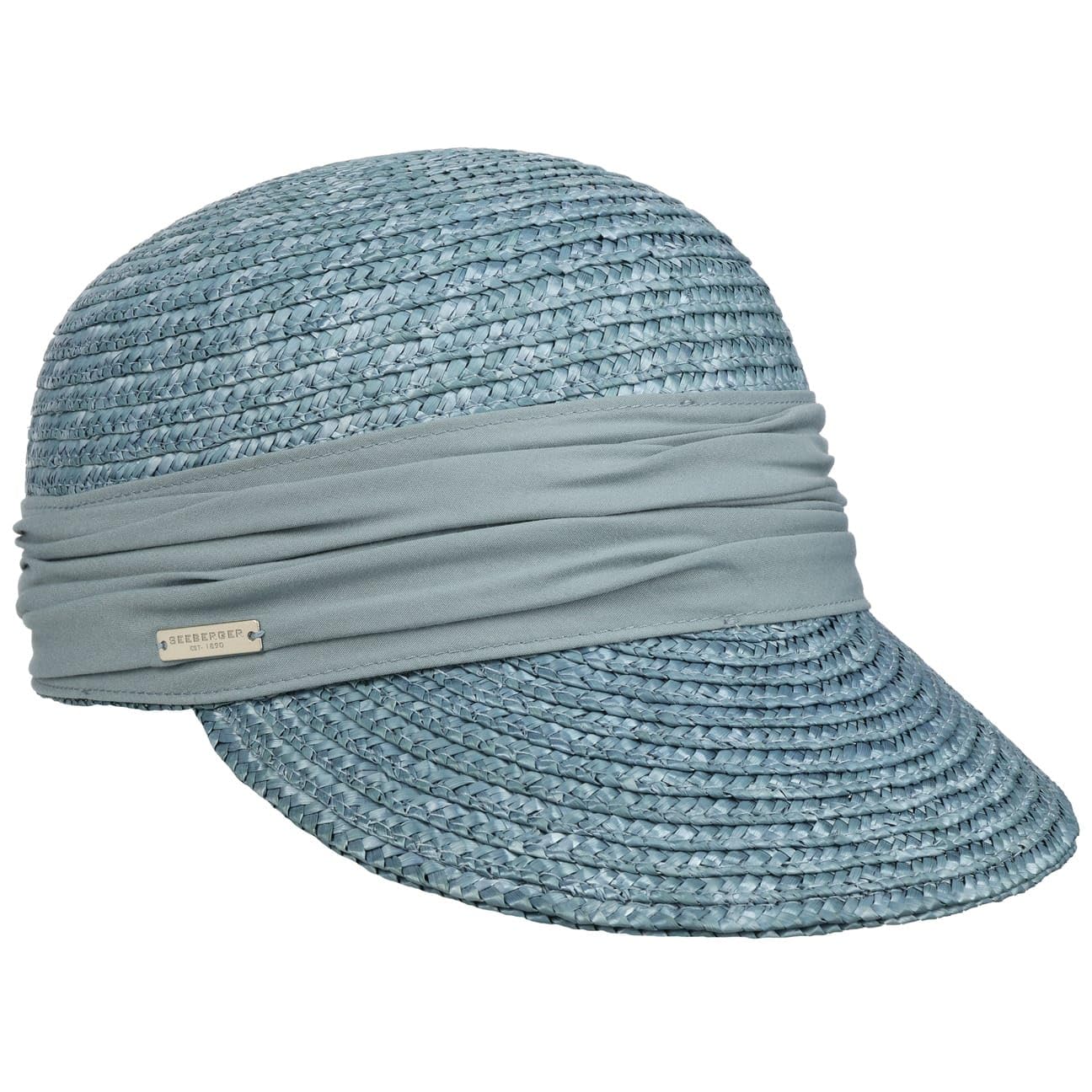 Grace Straw Cap Seeberger women´s cap summer cap (One Size - light blue)