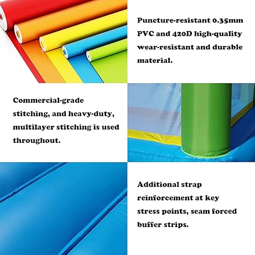 Miniatura 2 de YARD Casa de rebote inflable con tobogán para niños de 5 a 12 años, casa inflable con soplador para patio trasero al aire libreinterior, castillo