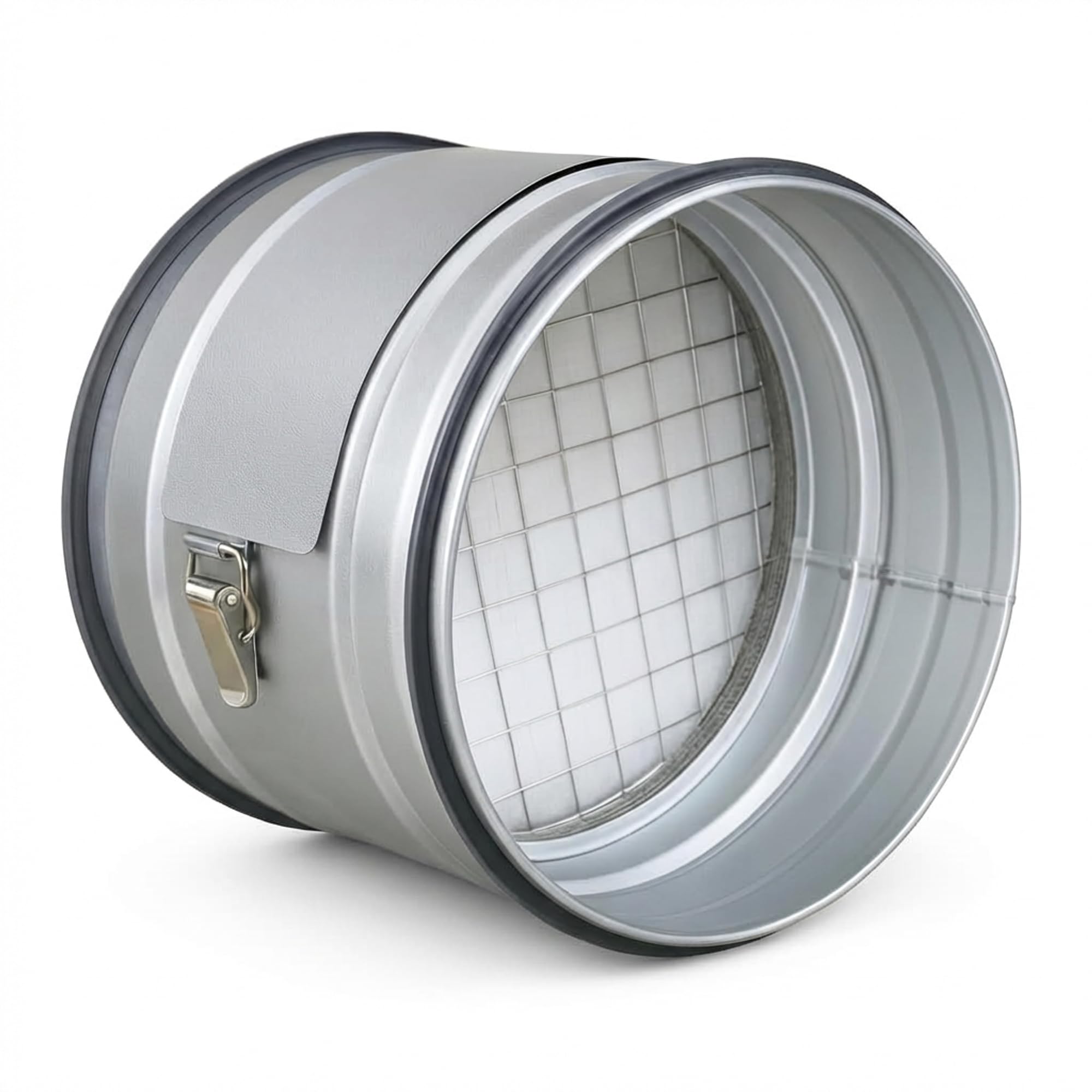 Easy Act Grobstaubfilter rund Ø 150 mm für Zuluft, Rohrfilter aus verzinktem Stahl zur Grobpartikel-Filtration in Lüftungssystemen