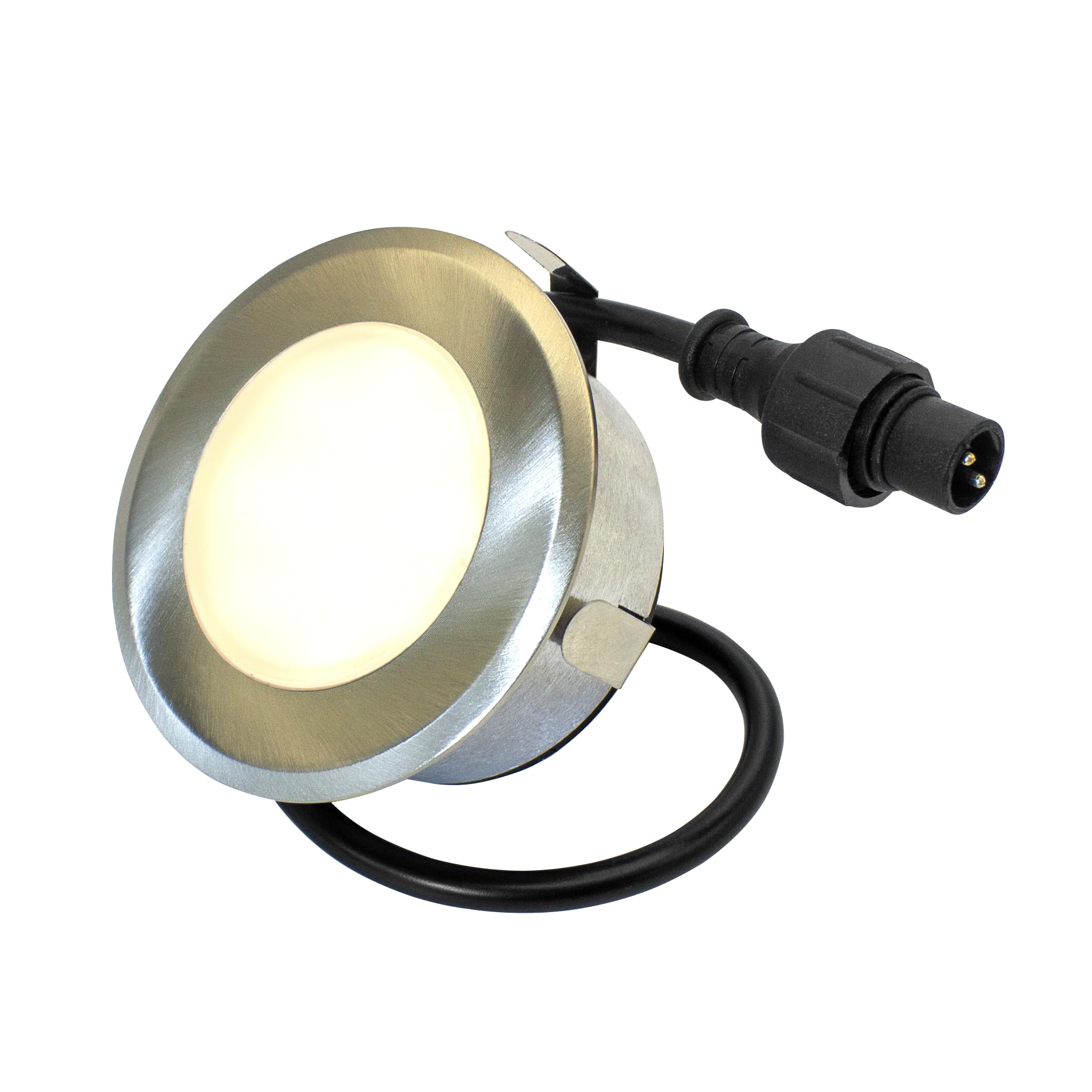 Spot LED encastrable au sol BOLD en acier inoxydable pour système 24 V dimmable IP65