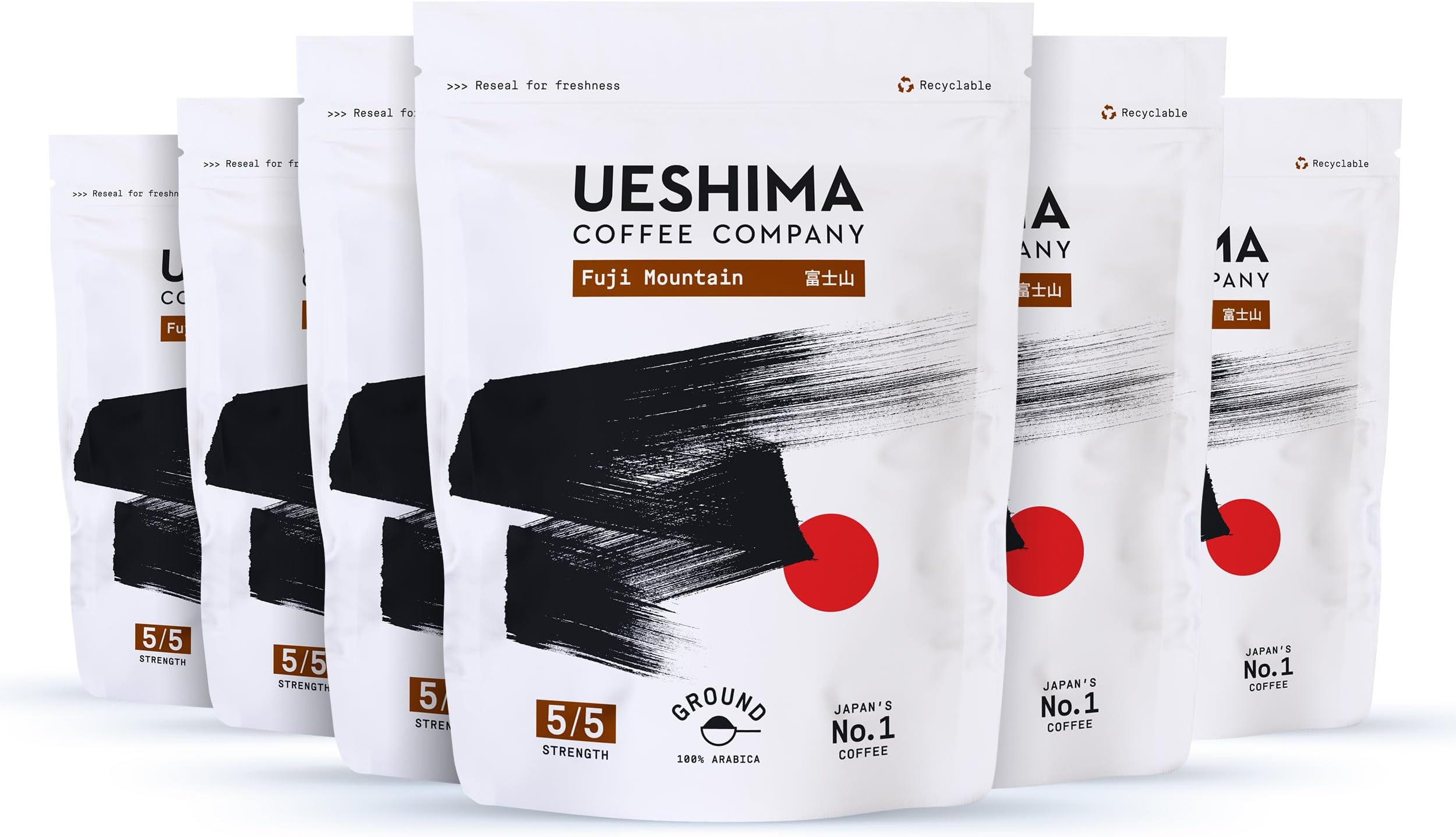 Ueshima Fuji Mountain Ground Coffee 250g (pack of 6), Dark Roast