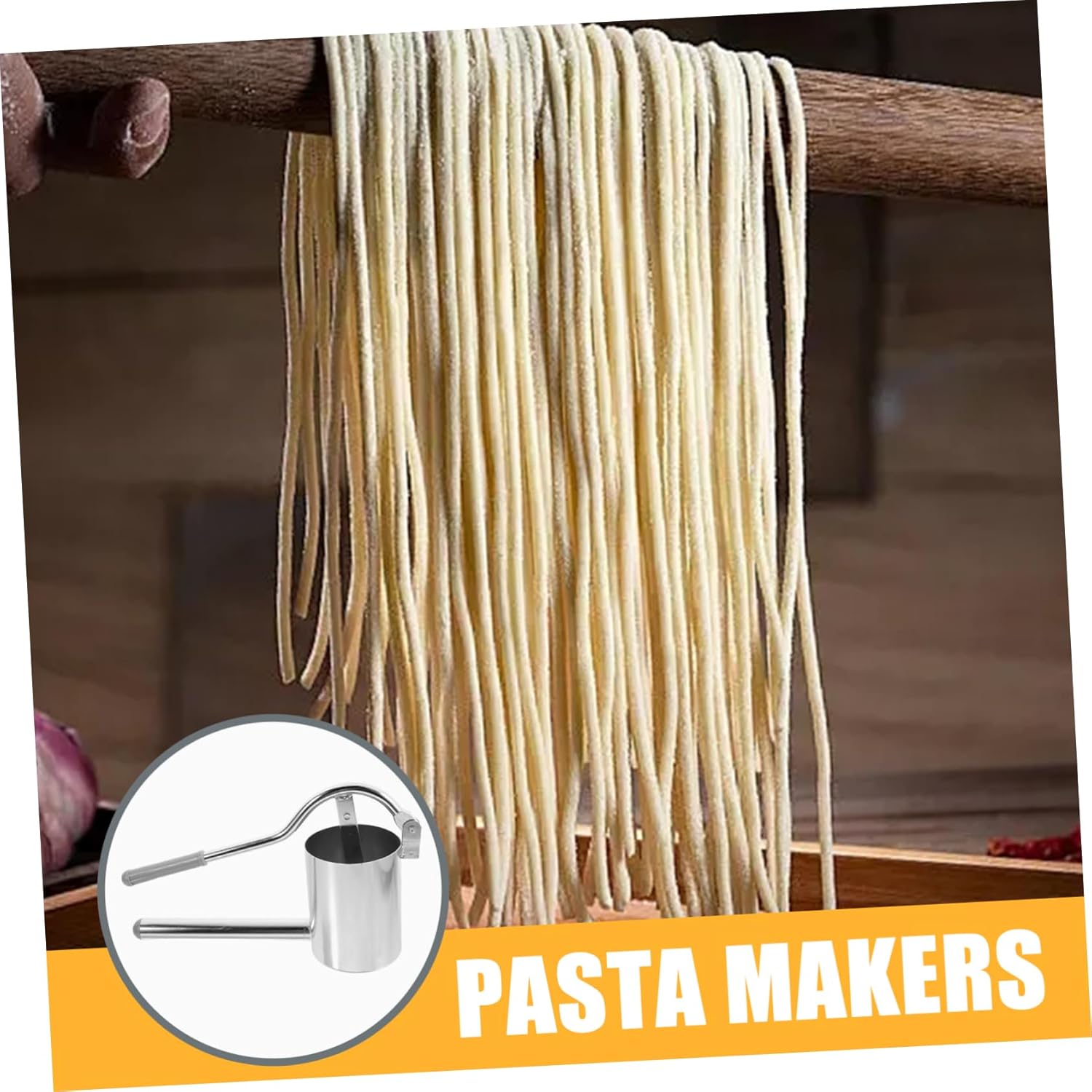 DOITOOL Essential Kitchen Tool Handheld Noodle Press Noodle Maker Machine Stainless Steel for Homemade Pasta