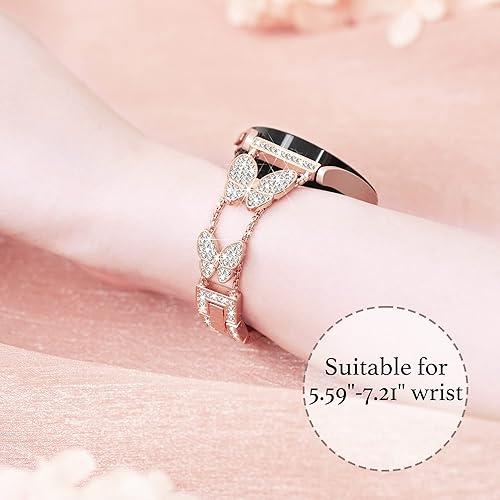 Miniatura 4 de Correa de mariposa para Samsung Galaxy Watch 4 5 FE - Correa de 1.575 pulgadas con protector de pantalla, 0.787 pulgadas de liberación rápida para