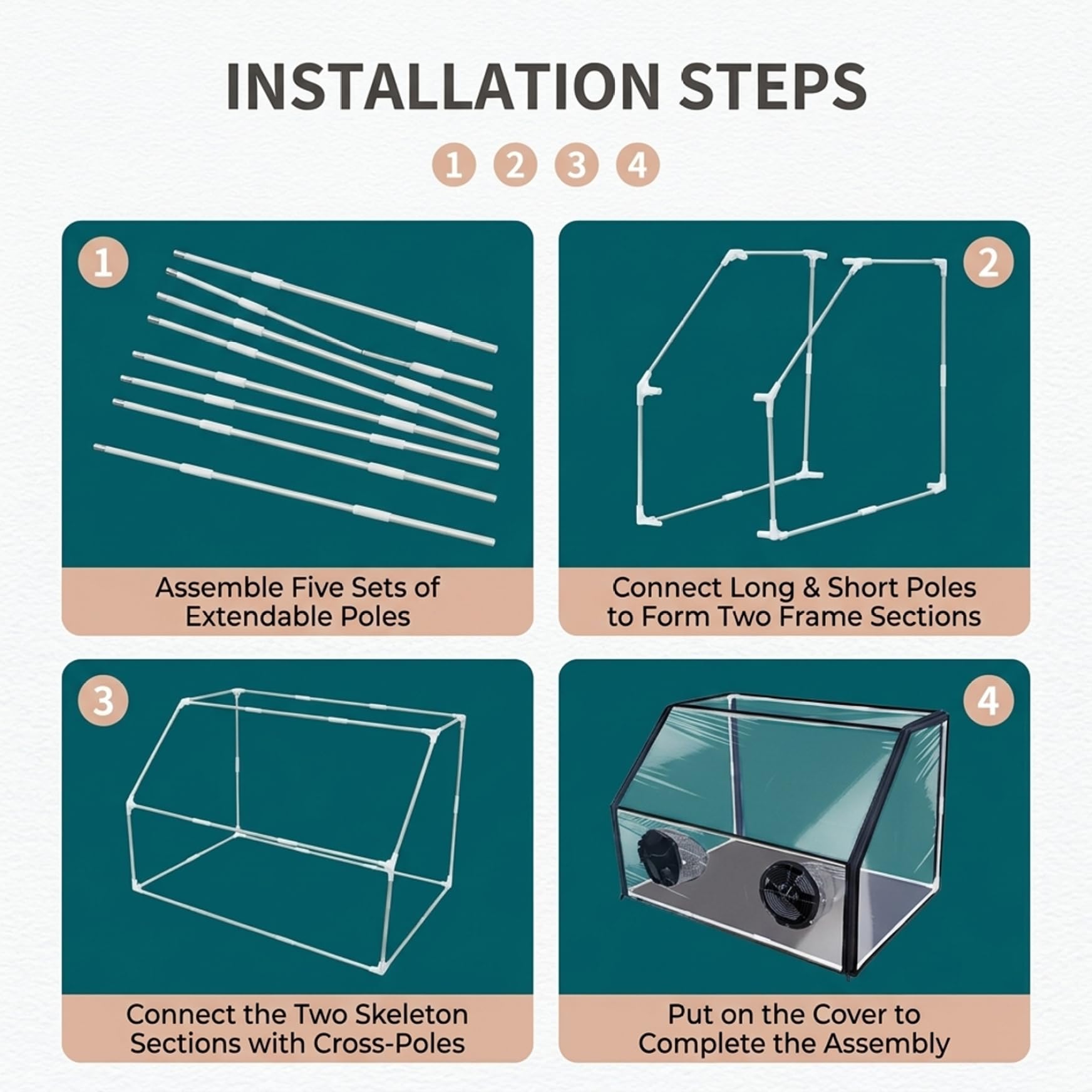 Tienda de campaña para cultivo de hongos, kit de micología con caja de aire quieto y protector de esporas que incluye termómetro y nebulizadores para cultivo de hongos en interiores, 24 × 16 × 16 pul