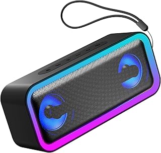 Portable Bluetooth Speaker Powerful 40W, Bluetooth 5.4 Speakers with TWS Pairing, 7 RGB Changes, 30H Playback, IPX7 Waterp…
