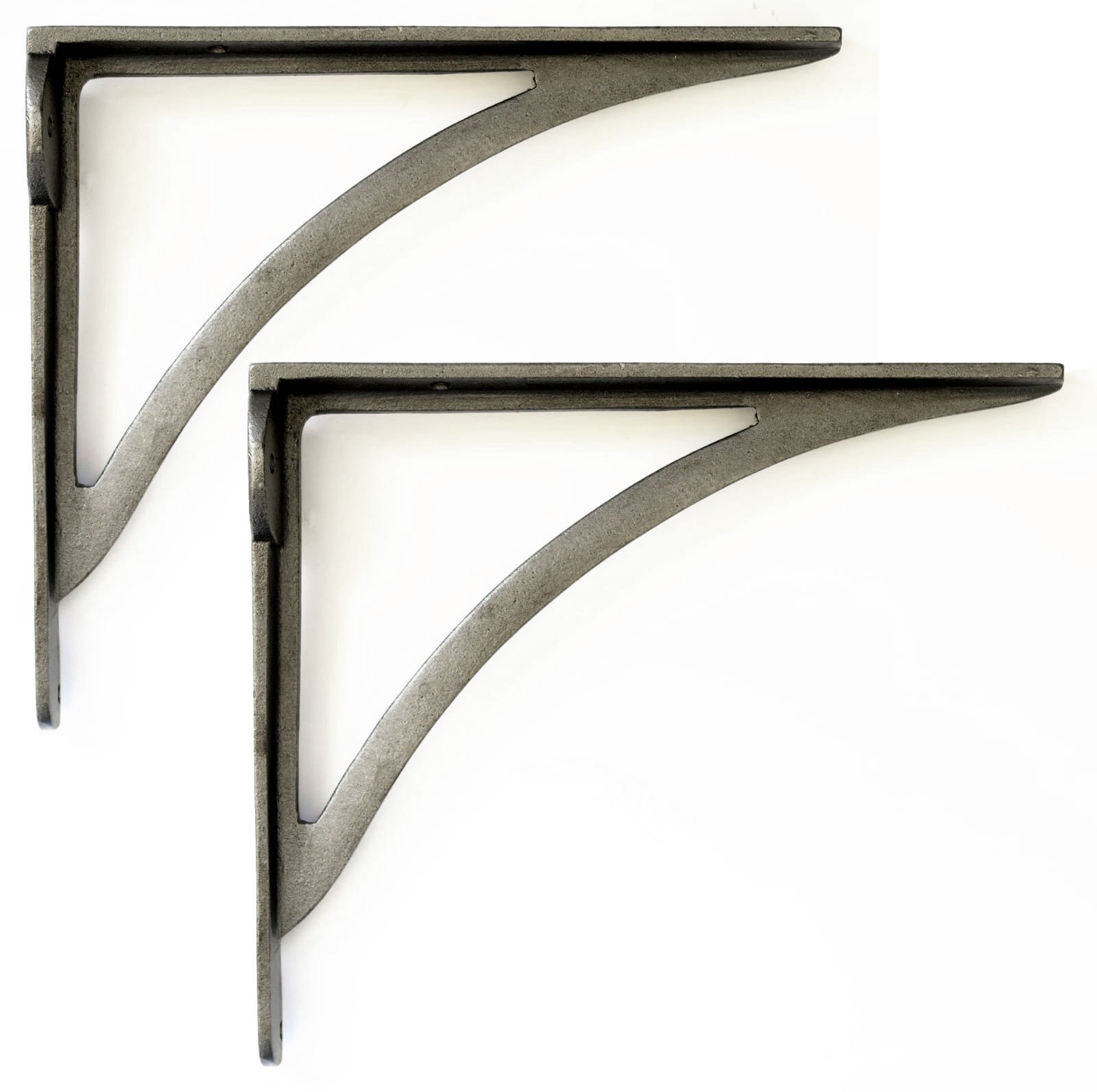 Castelion® Pair of Small Cast Iron Victorian Ironbridge Shelf Brackets – 8" / 21cm