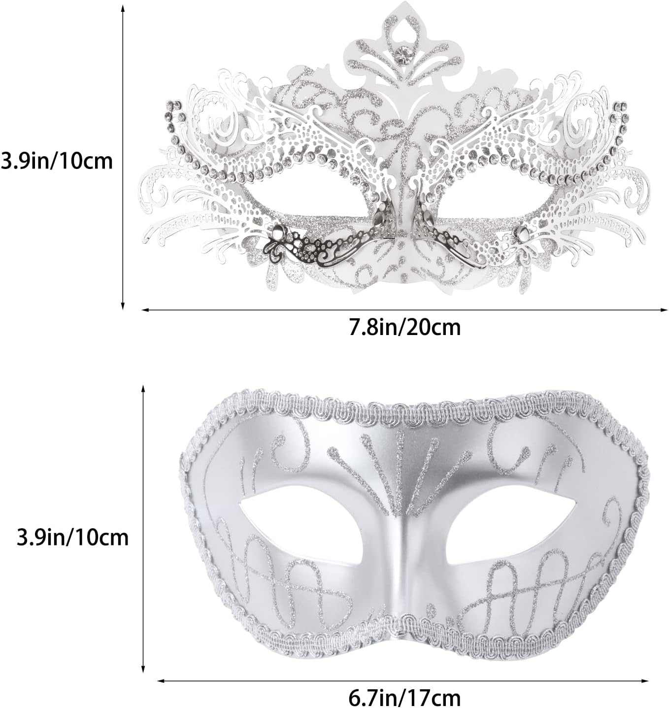 Couple Masquerade Metal Masks Venetian Halloween Costume Mask Mardi Gras Mask Cosplay Party Costume Ball Wedding Party Mask - Image 9