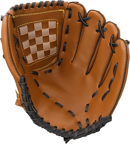 Clzemo Guante de béisbol para mano izquierda, 9.5 pulgadas, 10.5 pulgadas, 11.5 pulgadas, 12.5 pulgadas, grueso, resistente al desgarro, guantes de