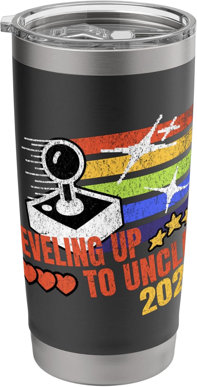 New Uncle Leveling Up to Uncle 2026 Video Gamer Uncle To Be Stainless Steel Insulated Tumbler