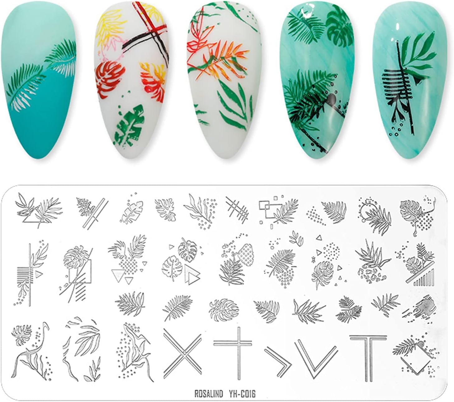 ネイルスタンプ Yinopem ネイルステンレス鋼プリント基板 カラーネイルアート Nail Accessories 花 金属 ストーン カラフル お手入れ簡単 大容量 使いやすい ユニークなデザイン メイク 独特のキラキラ かわいい系 モード系 シンプル系など様々なデザイン プロサロン 結婚