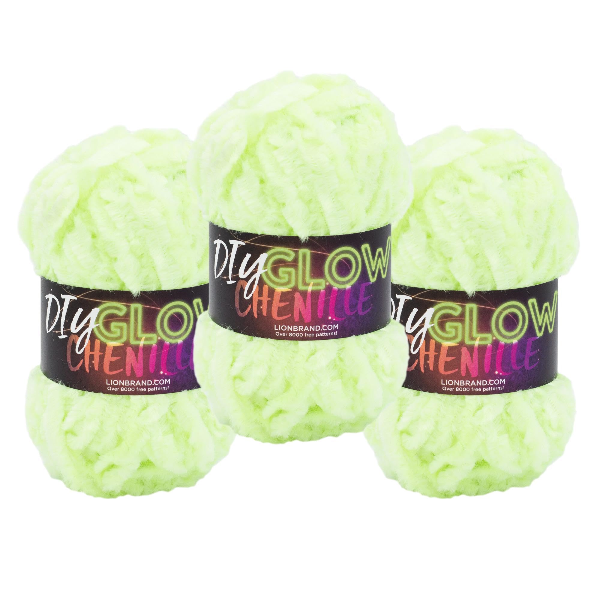 Glow Chenille hilo voluminoso que brilla en la oscuridad para manualidades